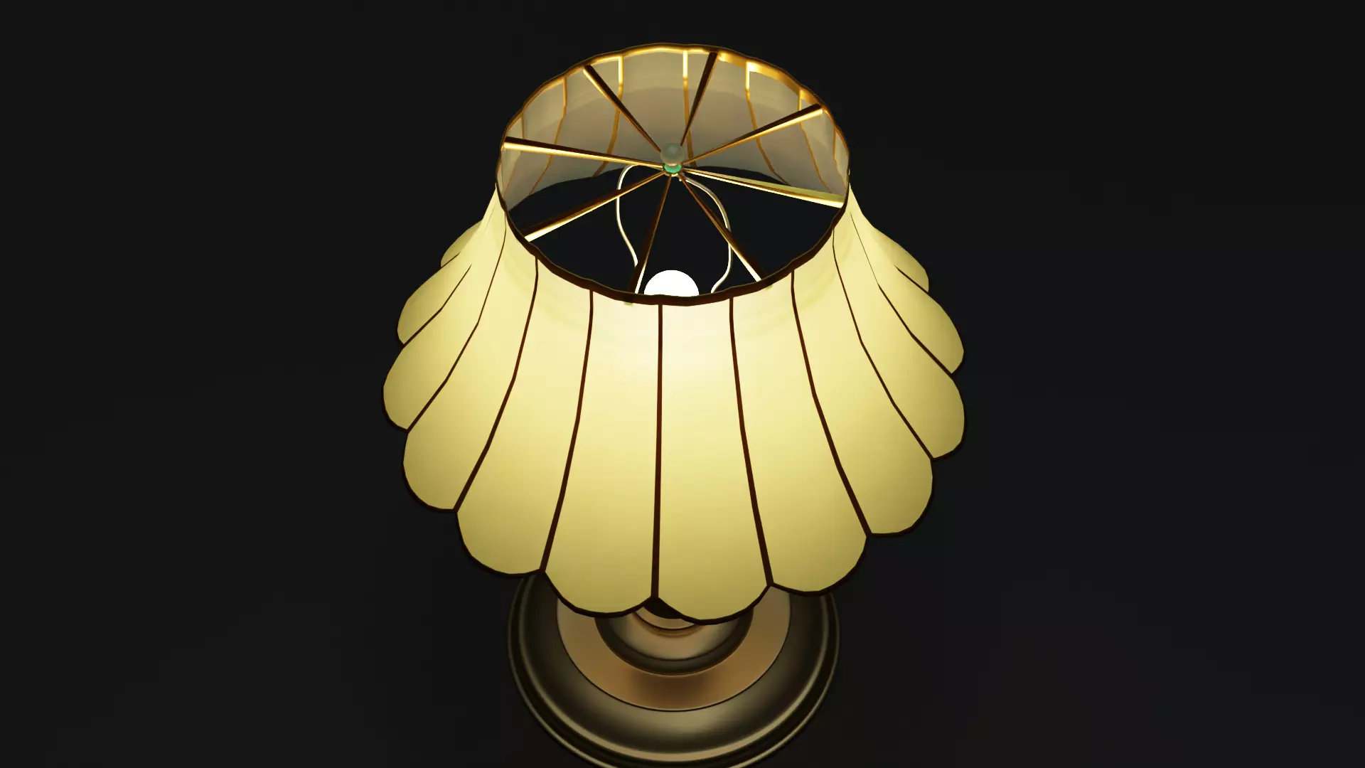 Night Lamp with scalloped lamp shade 3D model_0