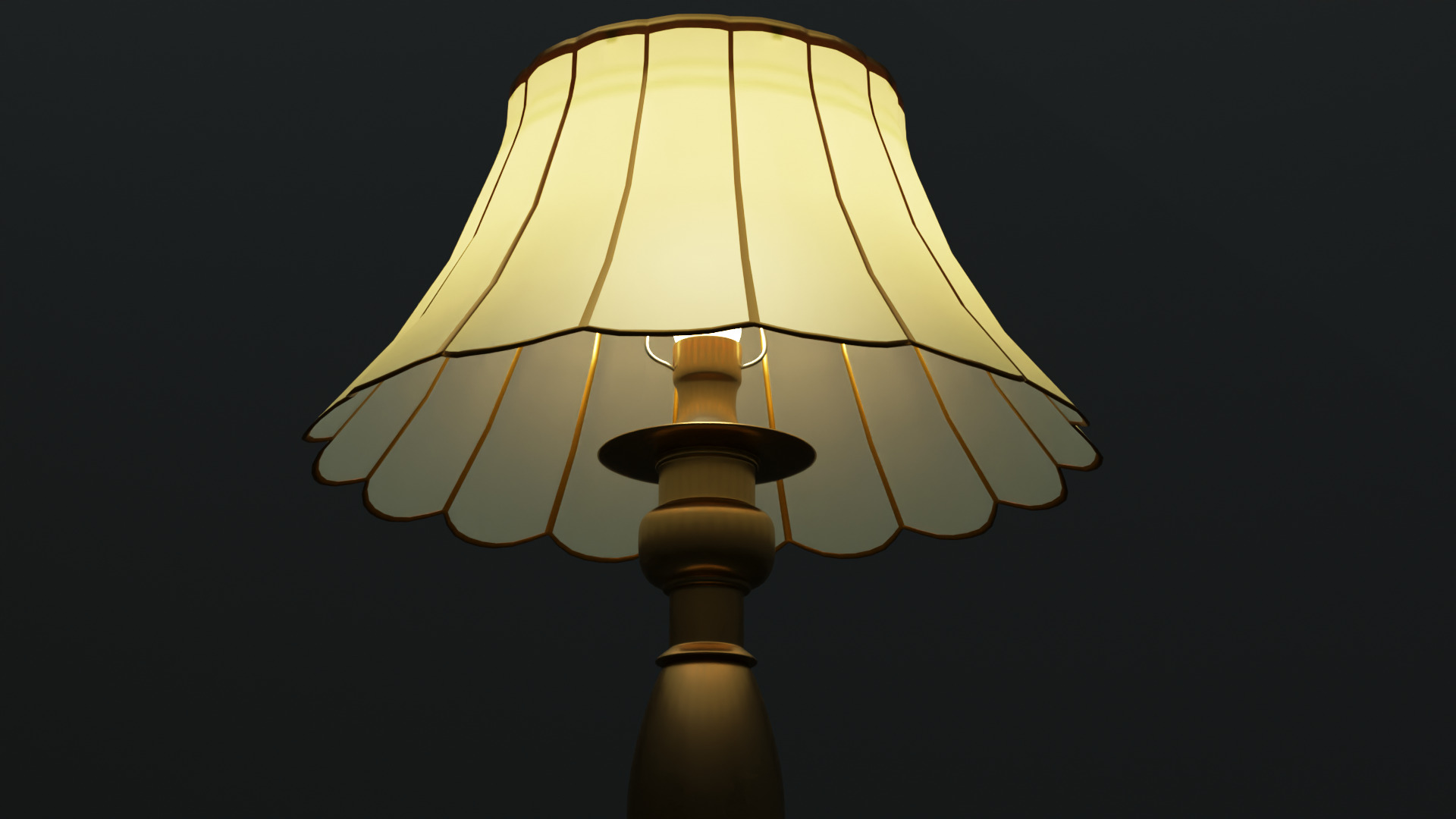 Night Lamp with scalloped lamp shade 3D model_7