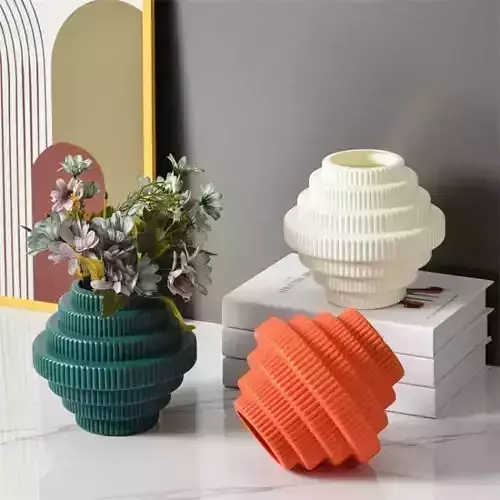 Gear Texture Cylinder Vase
