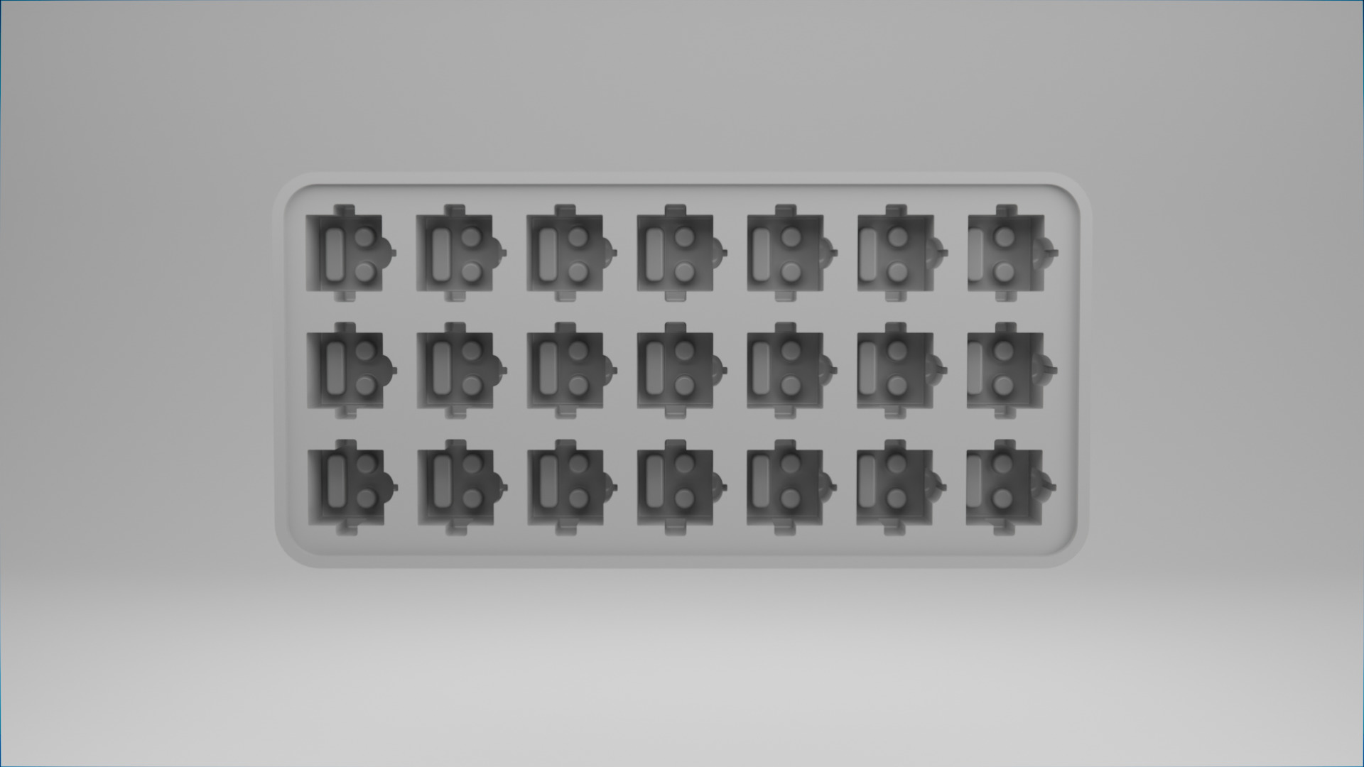 Robot Head Ice Cube Tray 3D Printable STL 3D print model_1