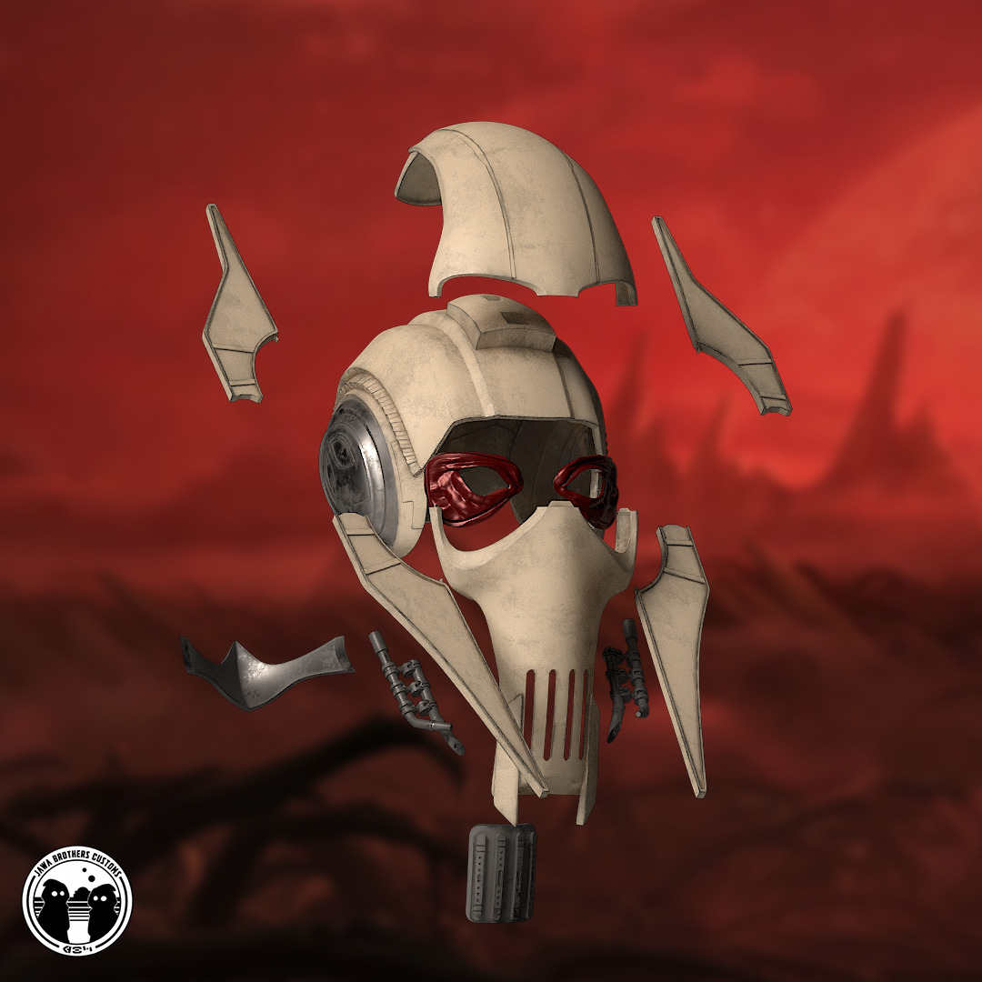 Wearable General Grievous Helmet 3D print model_3