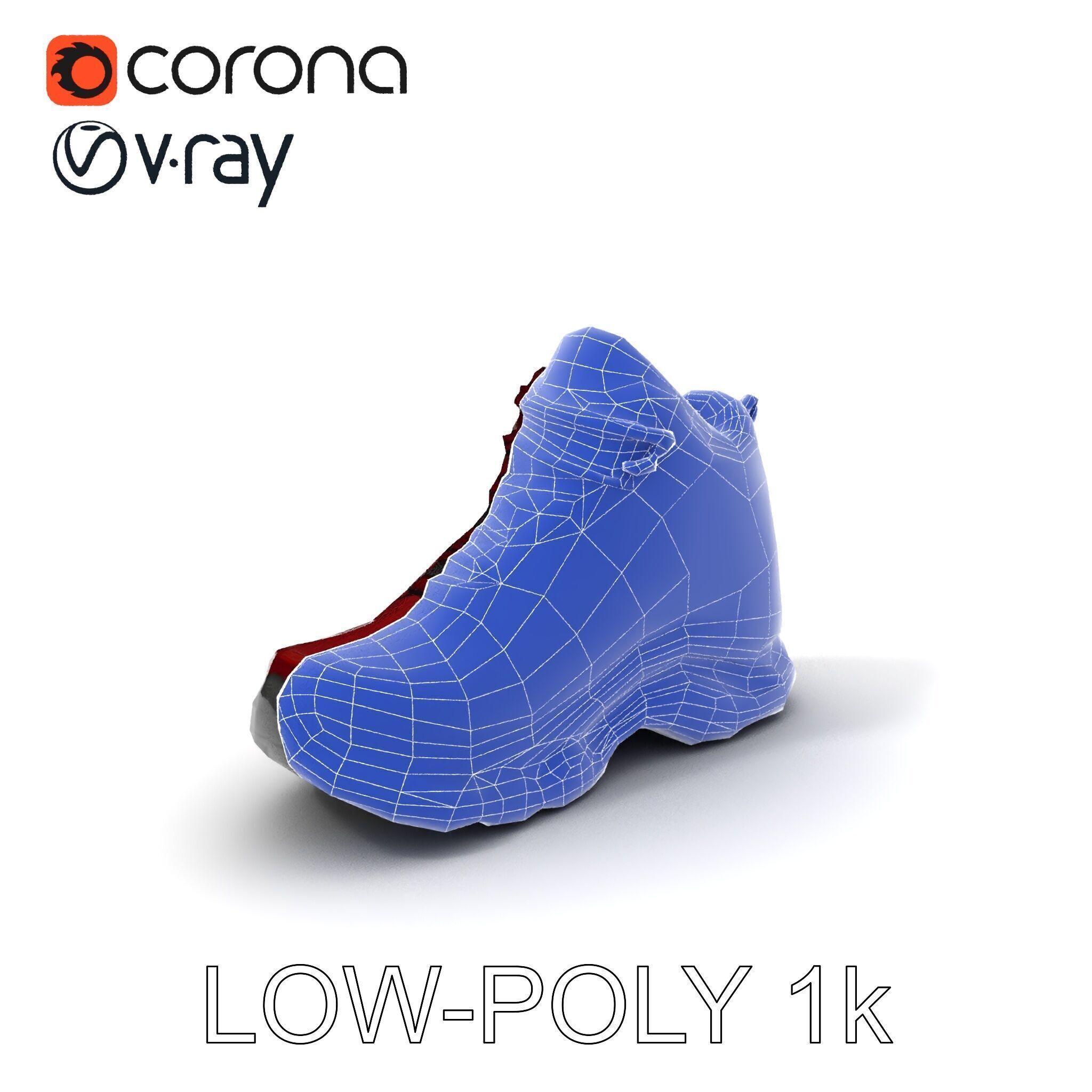 Rugged Hiking Boot D Model Pack Low-poly 3D model_31