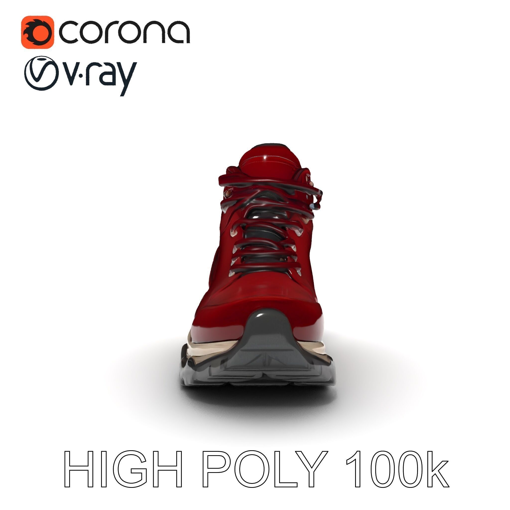 Rugged Hiking Boot D Model Pack Low-poly 3D model_16