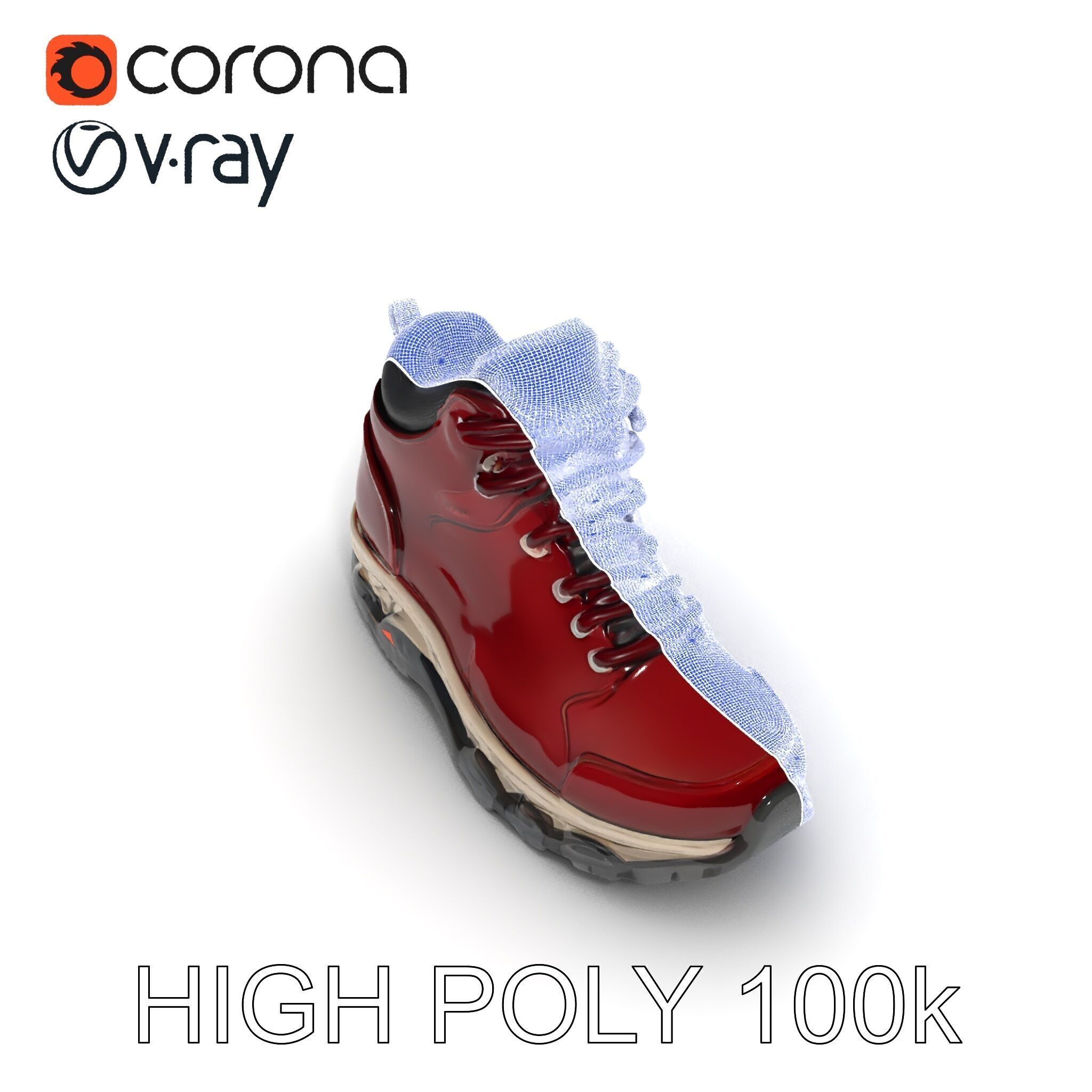 Rugged Hiking Boot D Model Pack Low-poly 3D model_24