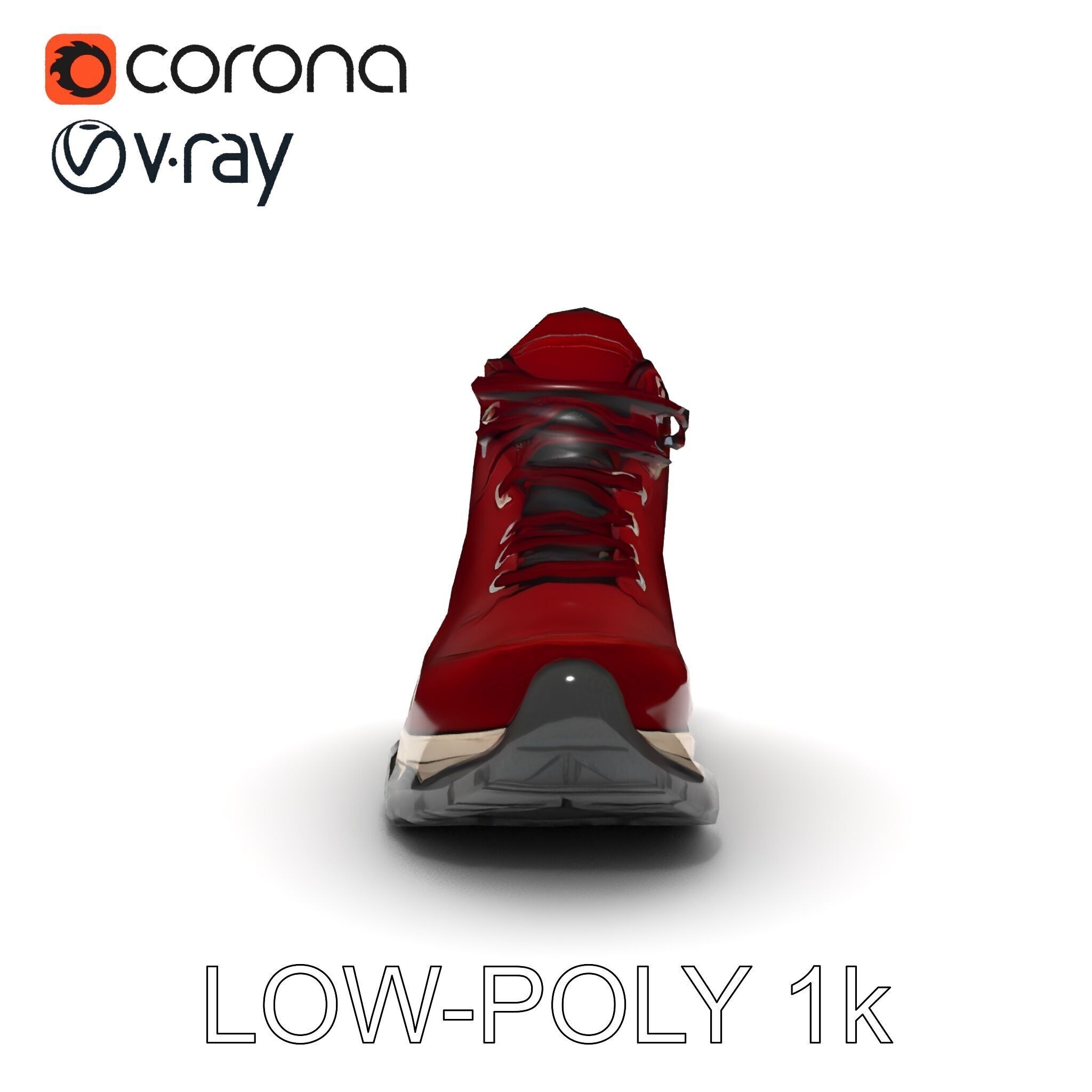 Rugged Hiking Boot D Model Pack Low-poly 3D model_20