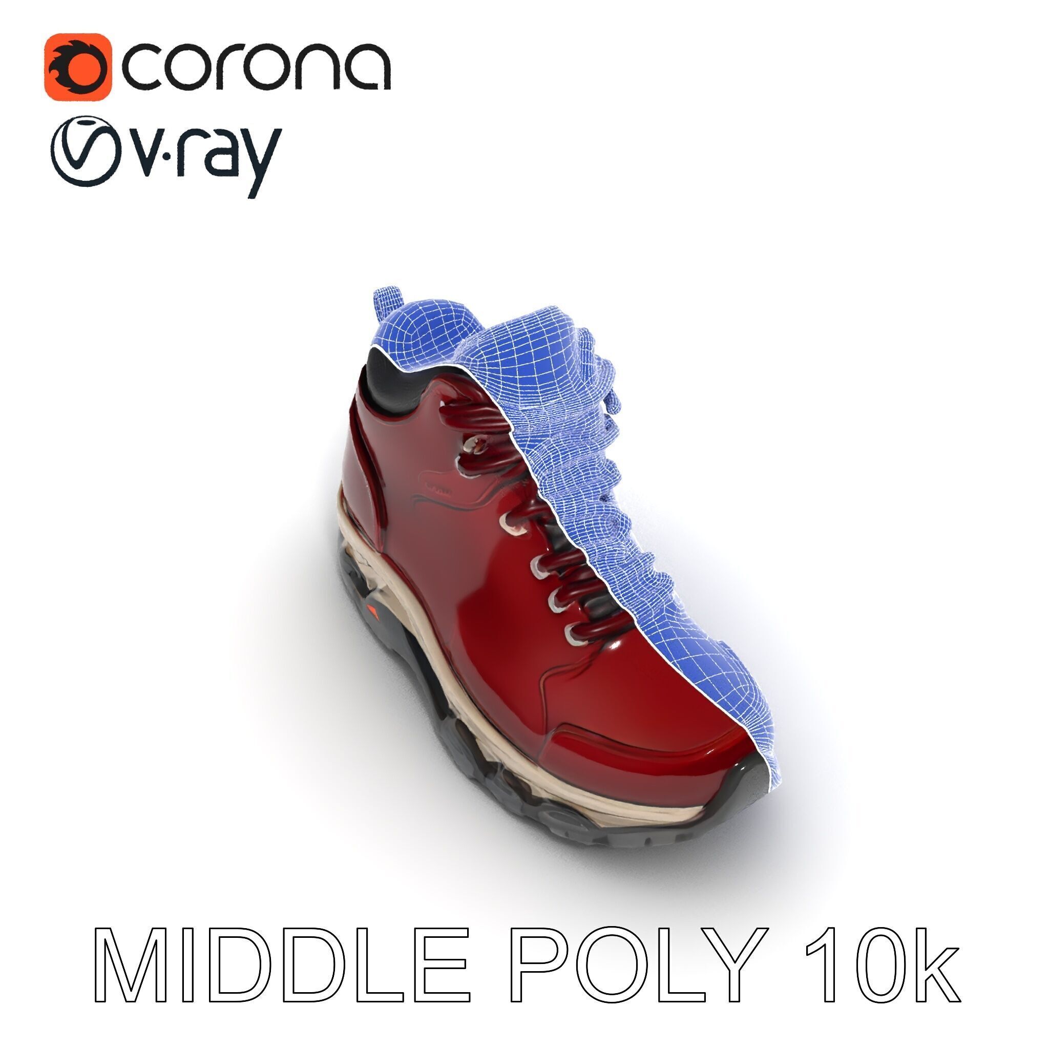 Rugged Hiking Boot D Model Pack Low-poly 3D model_25