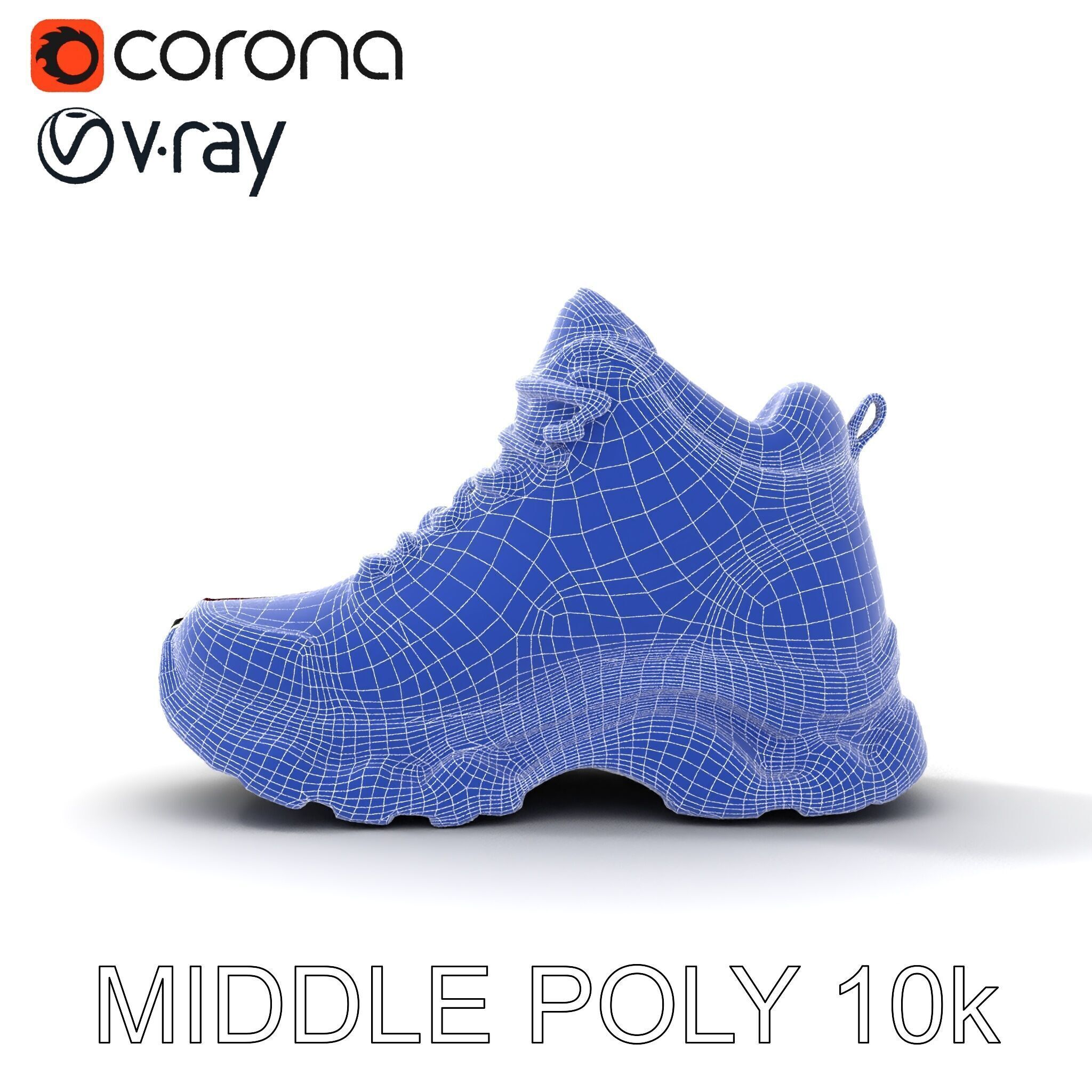 Rugged Hiking Boot D Model Pack Low-poly 3D model_11