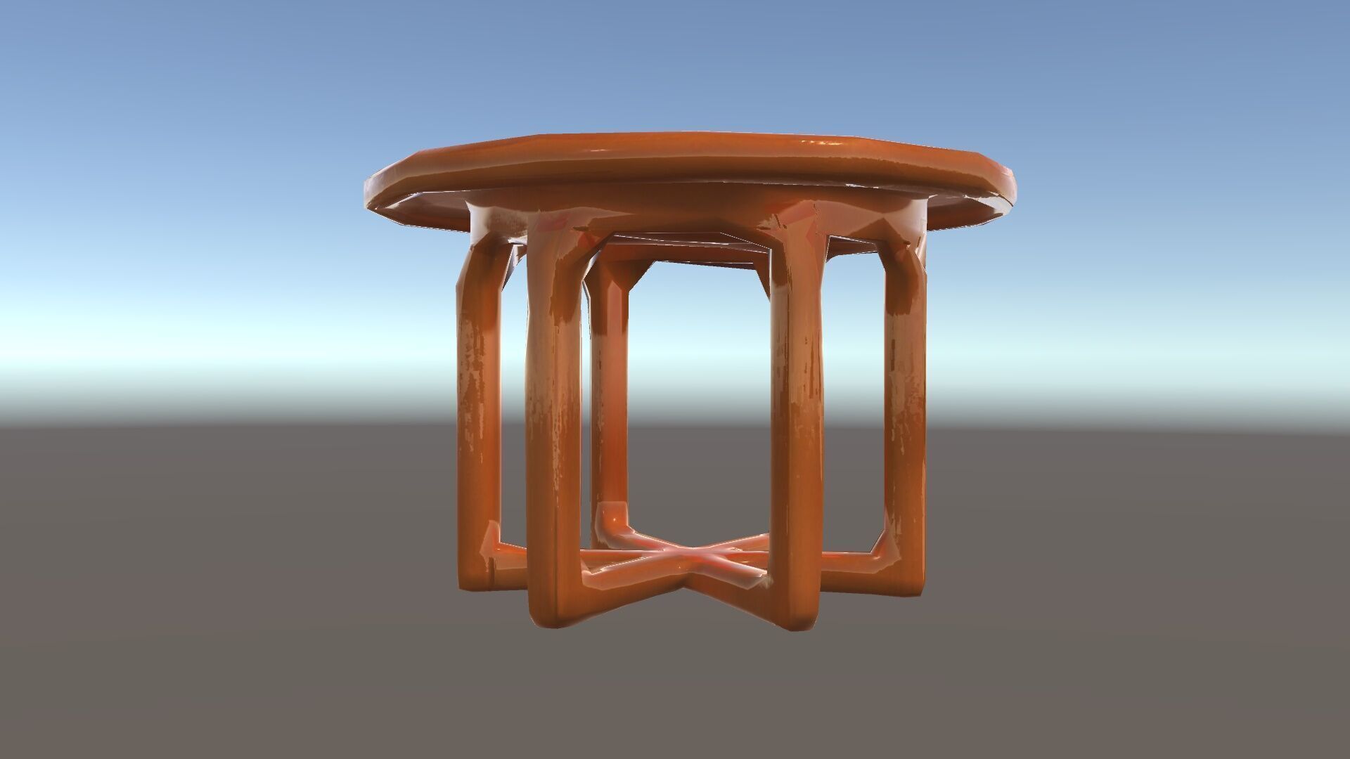 Round Wooden Table Model Pack Low-poly 3D model_27