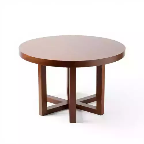 Round Wooden Table Model Pack