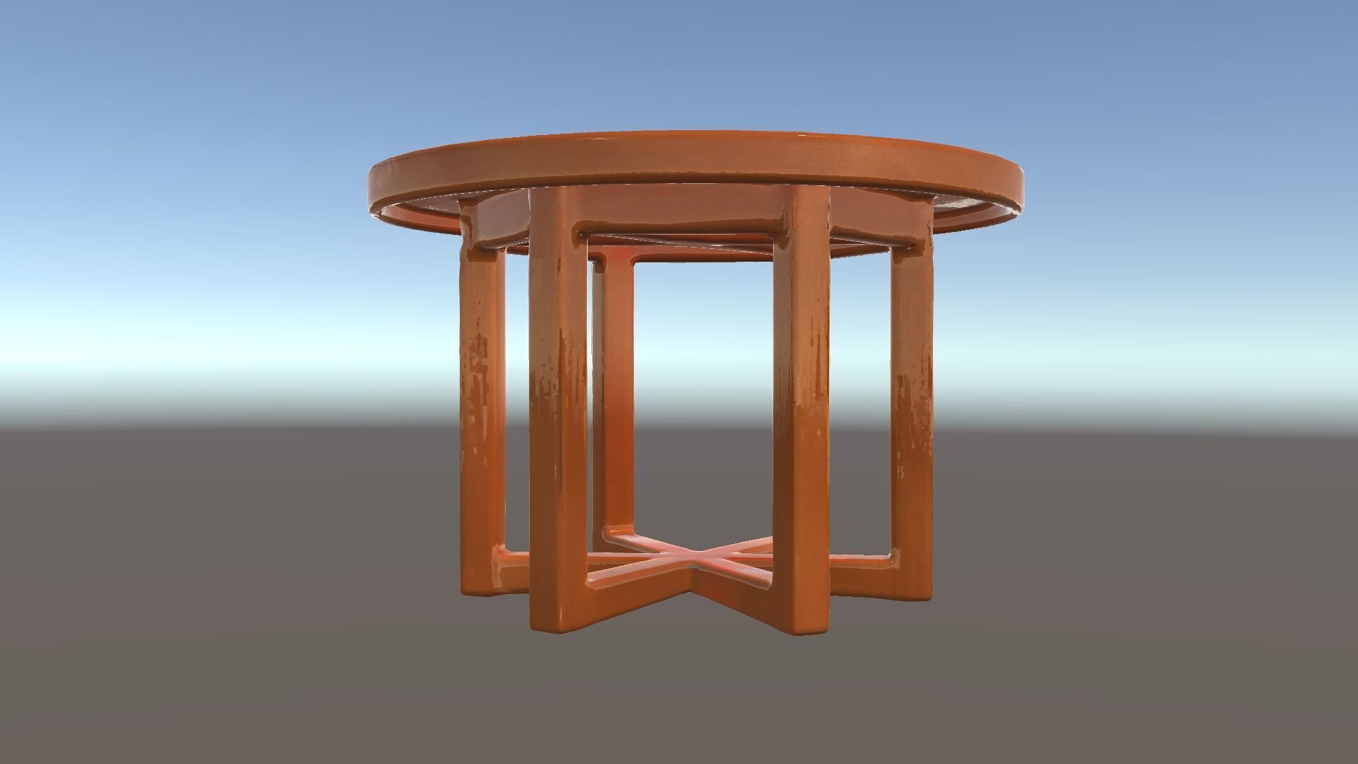 Round Wooden Table Model Pack Low-poly 3D model_32