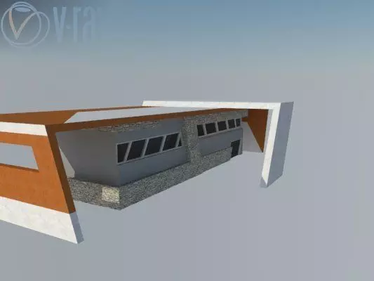 Modern office building Free low-poly 3D model