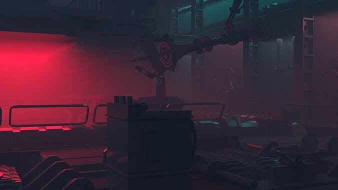 Factory Low-poly 3D model
