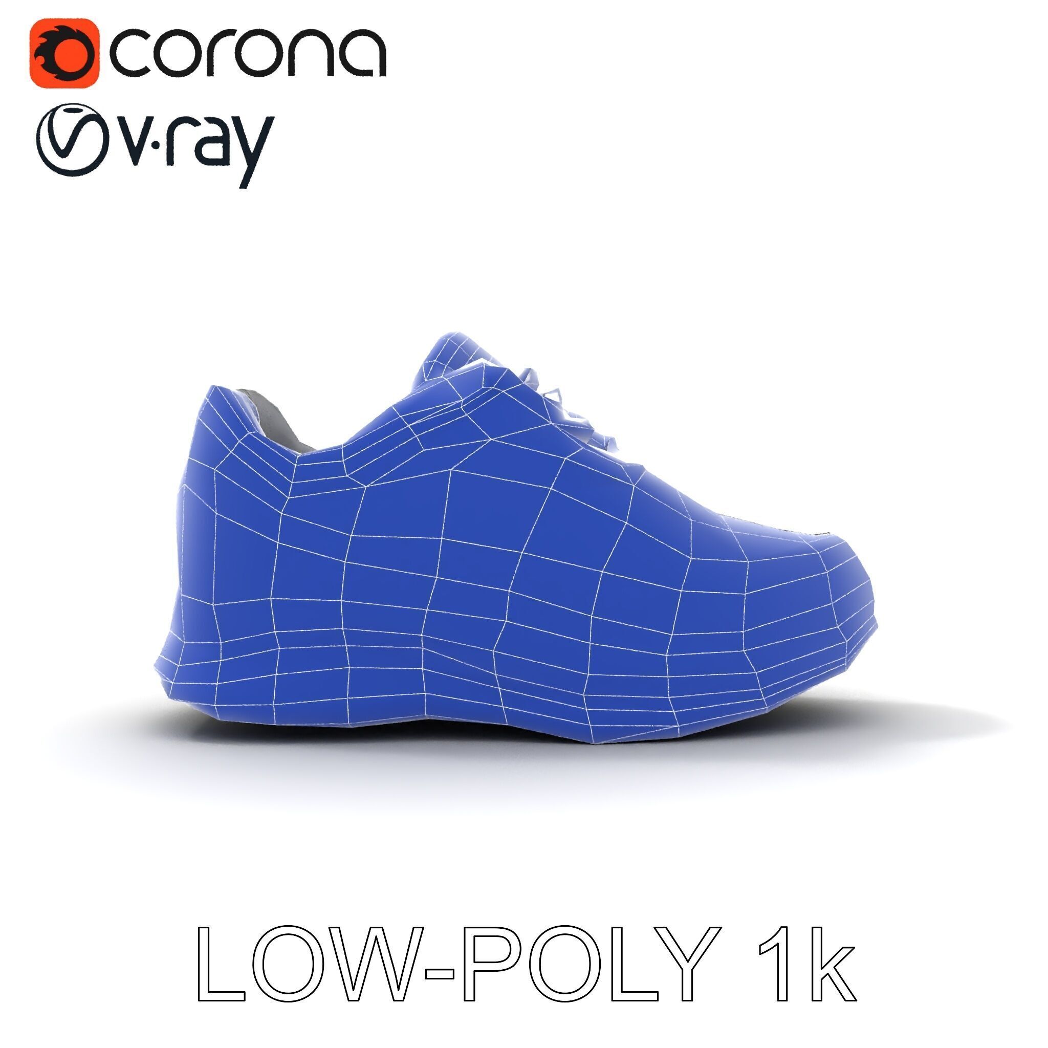Futuristic Metallic Sneaker Model Pack Low-poly 3D model_29