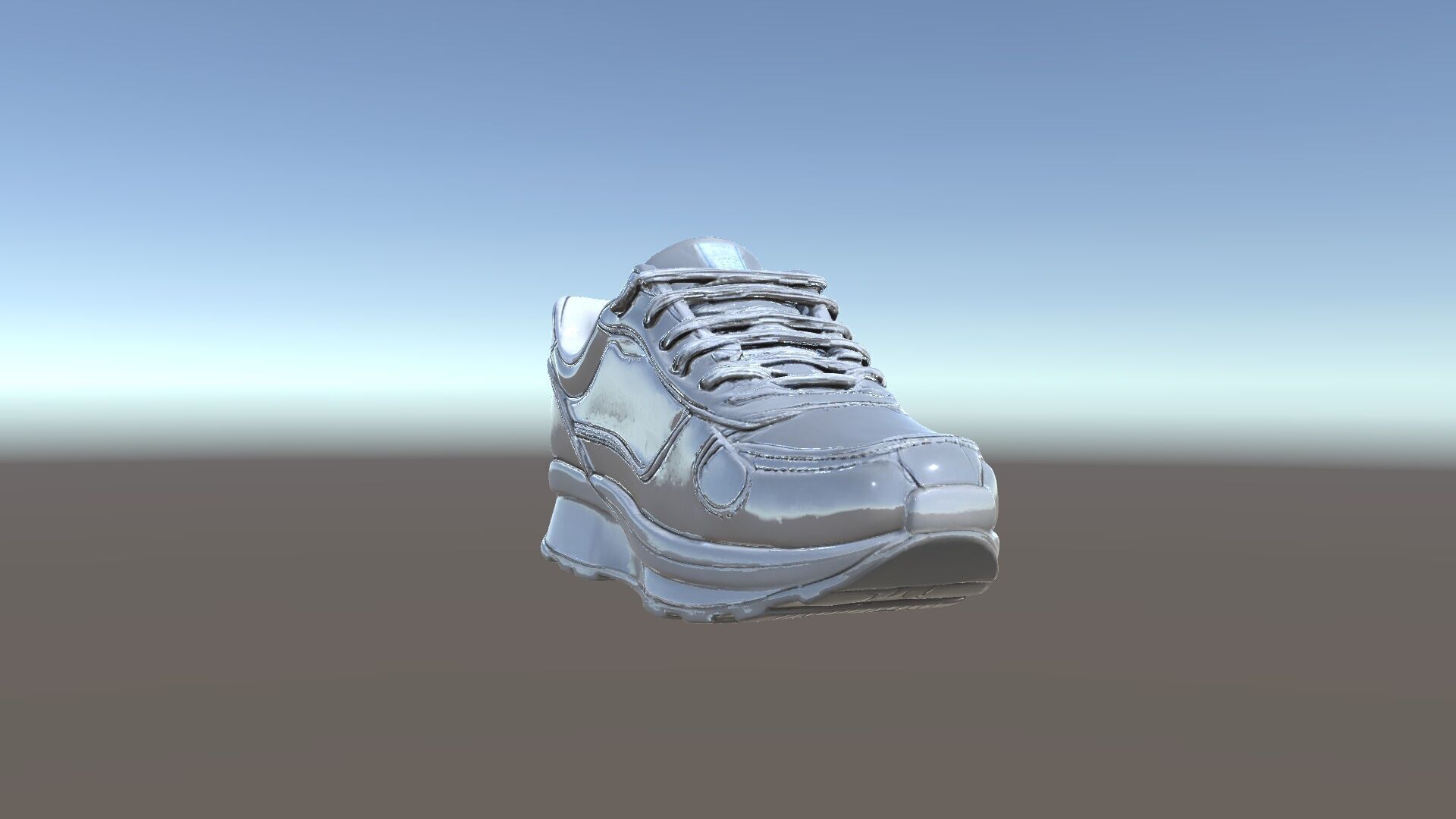 Futuristic Metallic Sneaker Model Pack Low-poly 3D model_5