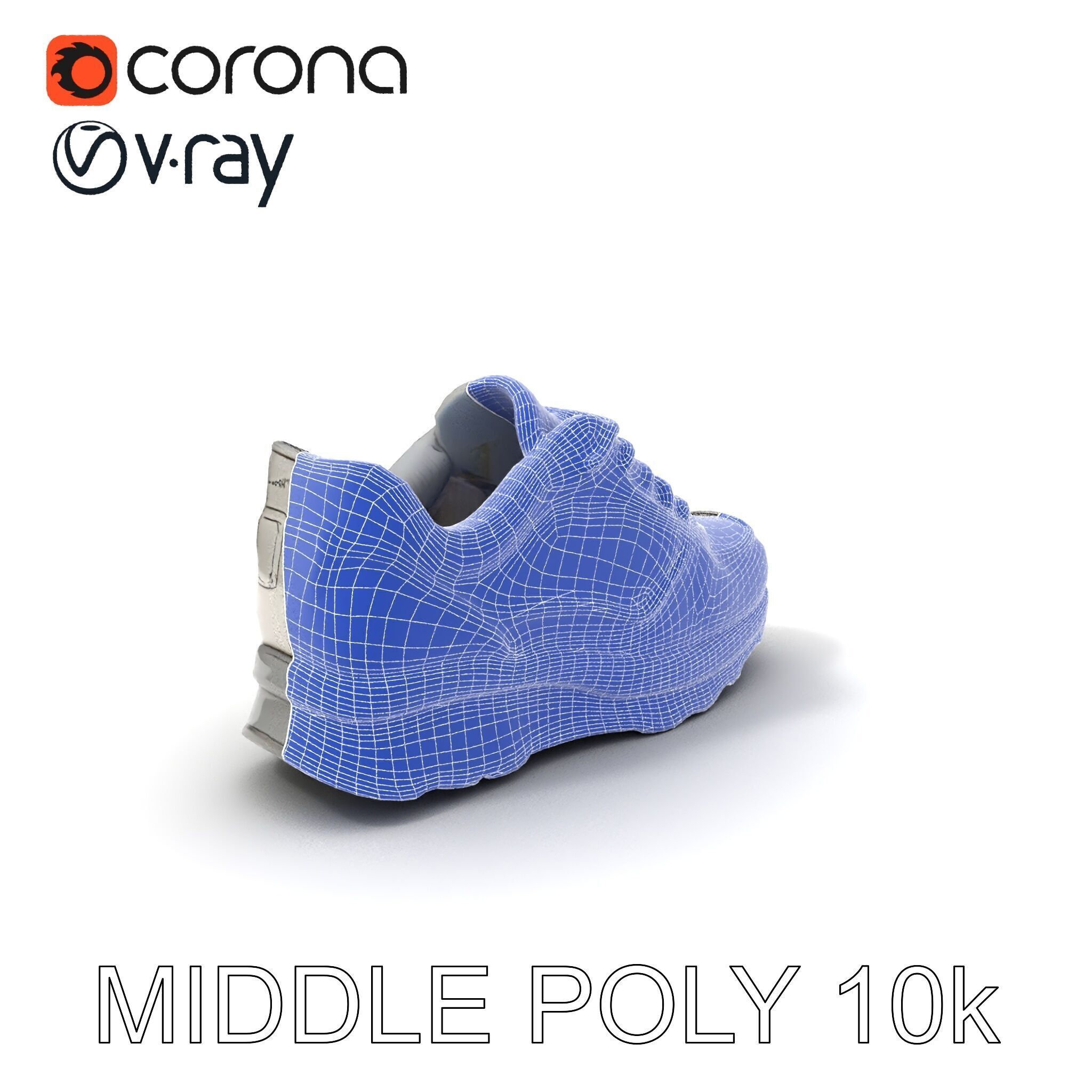 Futuristic Metallic Sneaker Model Pack Low-poly 3D model_20