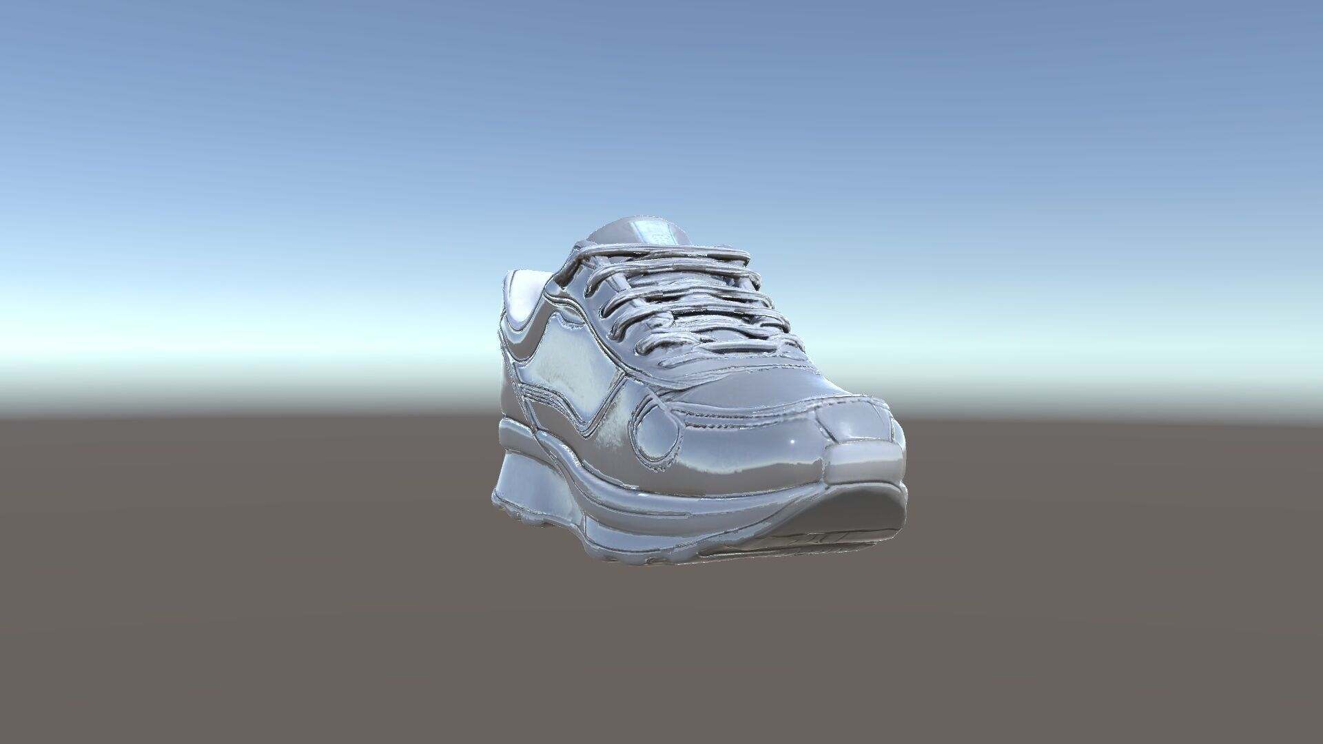 Futuristic Metallic Sneaker Model Pack Low-poly 3D model_23