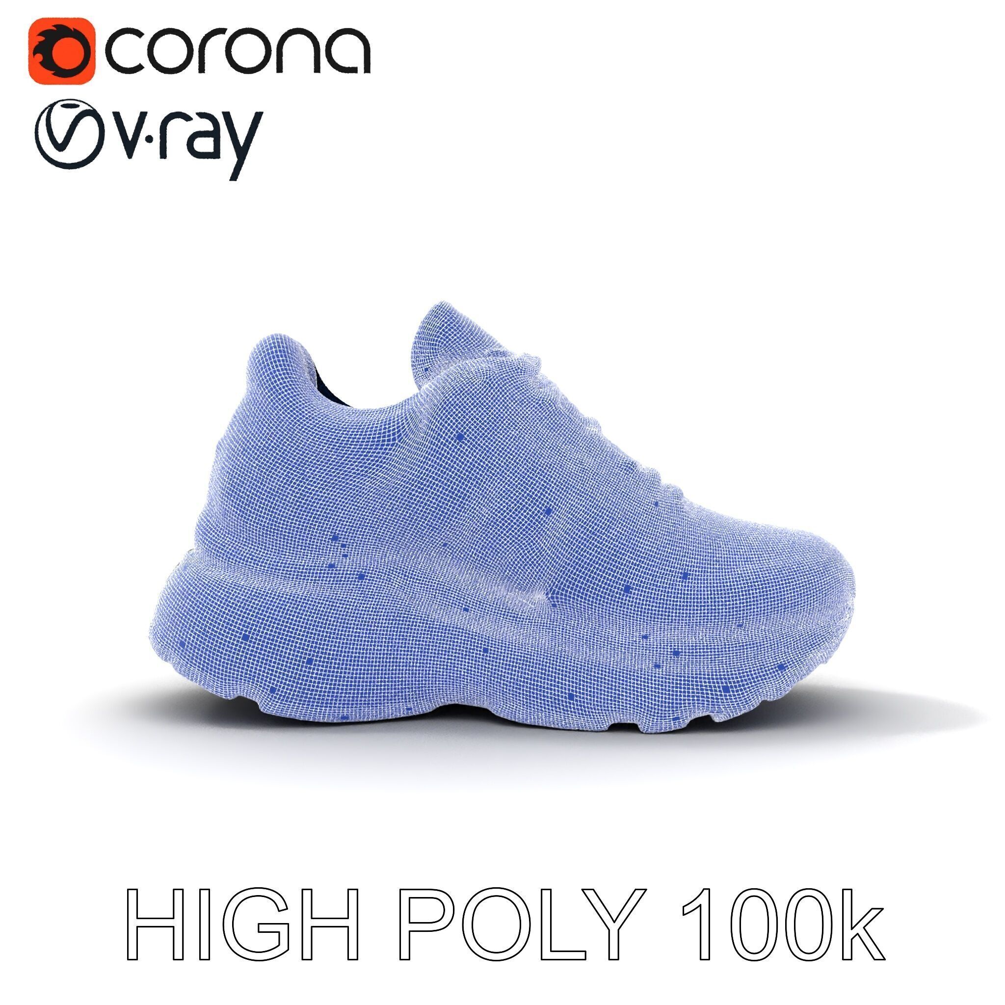 Stylish Running Shoe Model Pack with Detailed Textures Low-poly 3D model_23