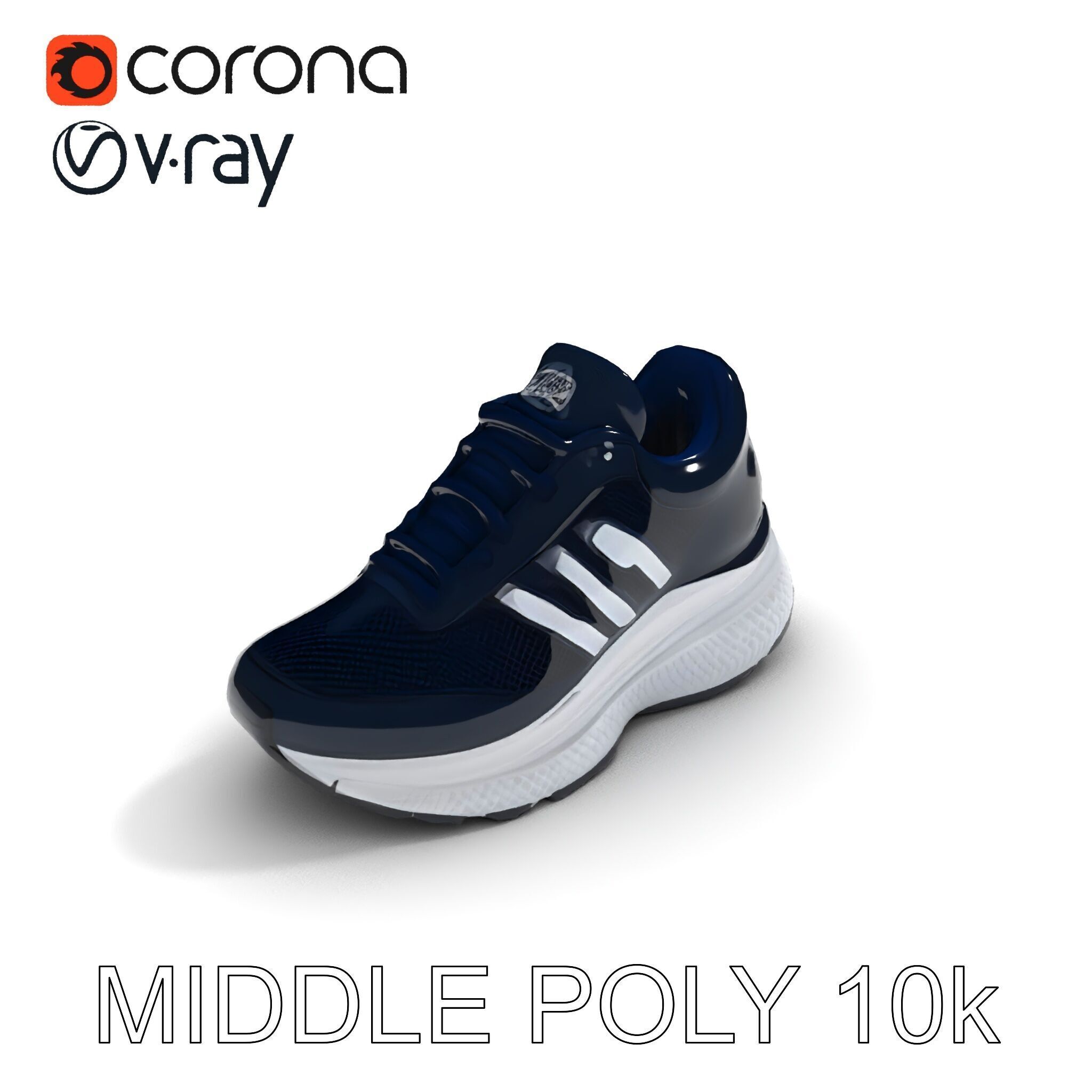Stylish Running Shoe Model Pack with Detailed Textures Low-poly 3D model_30