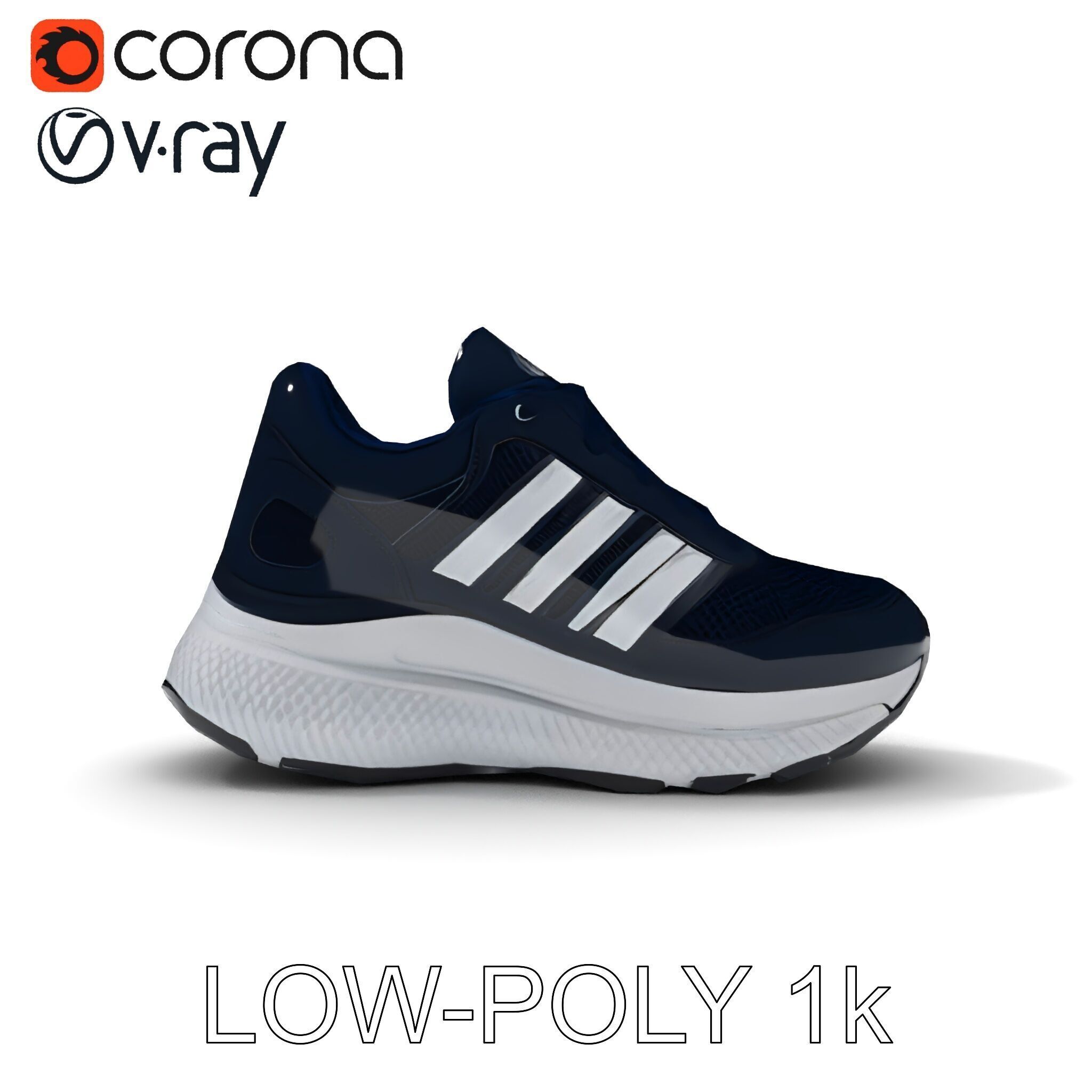 Stylish Running Shoe Model Pack with Detailed Textures Low-poly 3D model_18