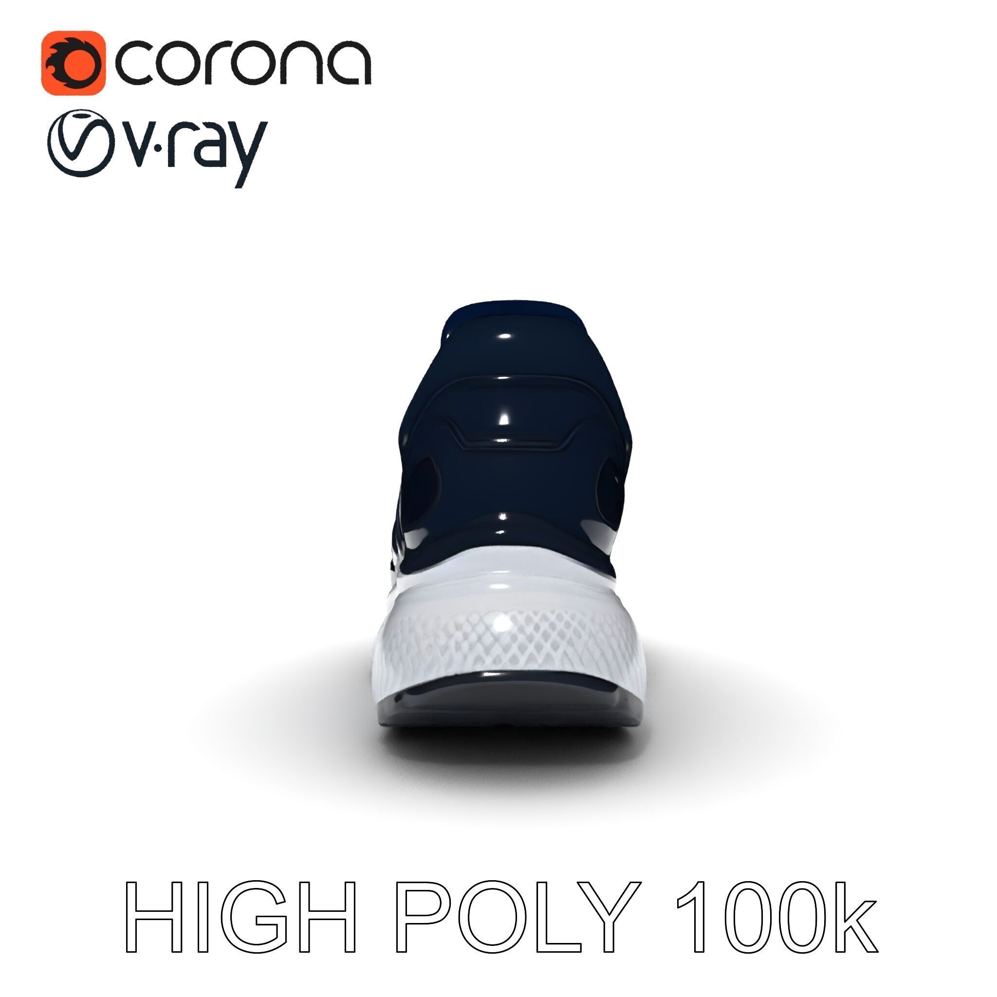 Stylish Running Shoe Model Pack with Detailed Textures Low-poly 3D model_34