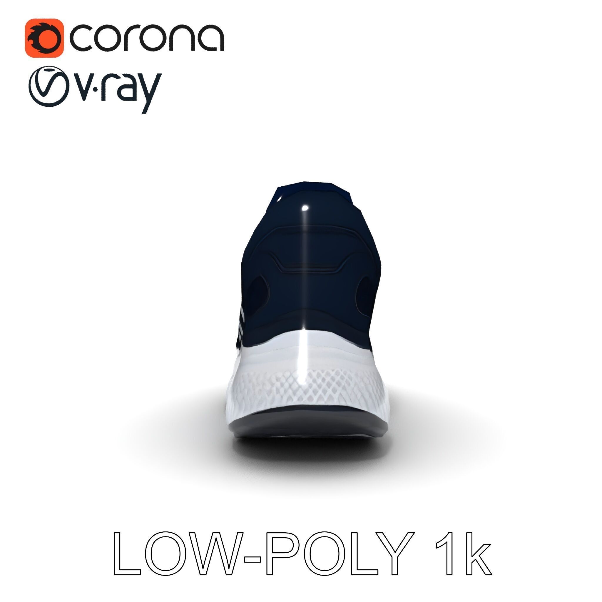 Stylish Running Shoe Model Pack with Detailed Textures Low-poly 3D model_28