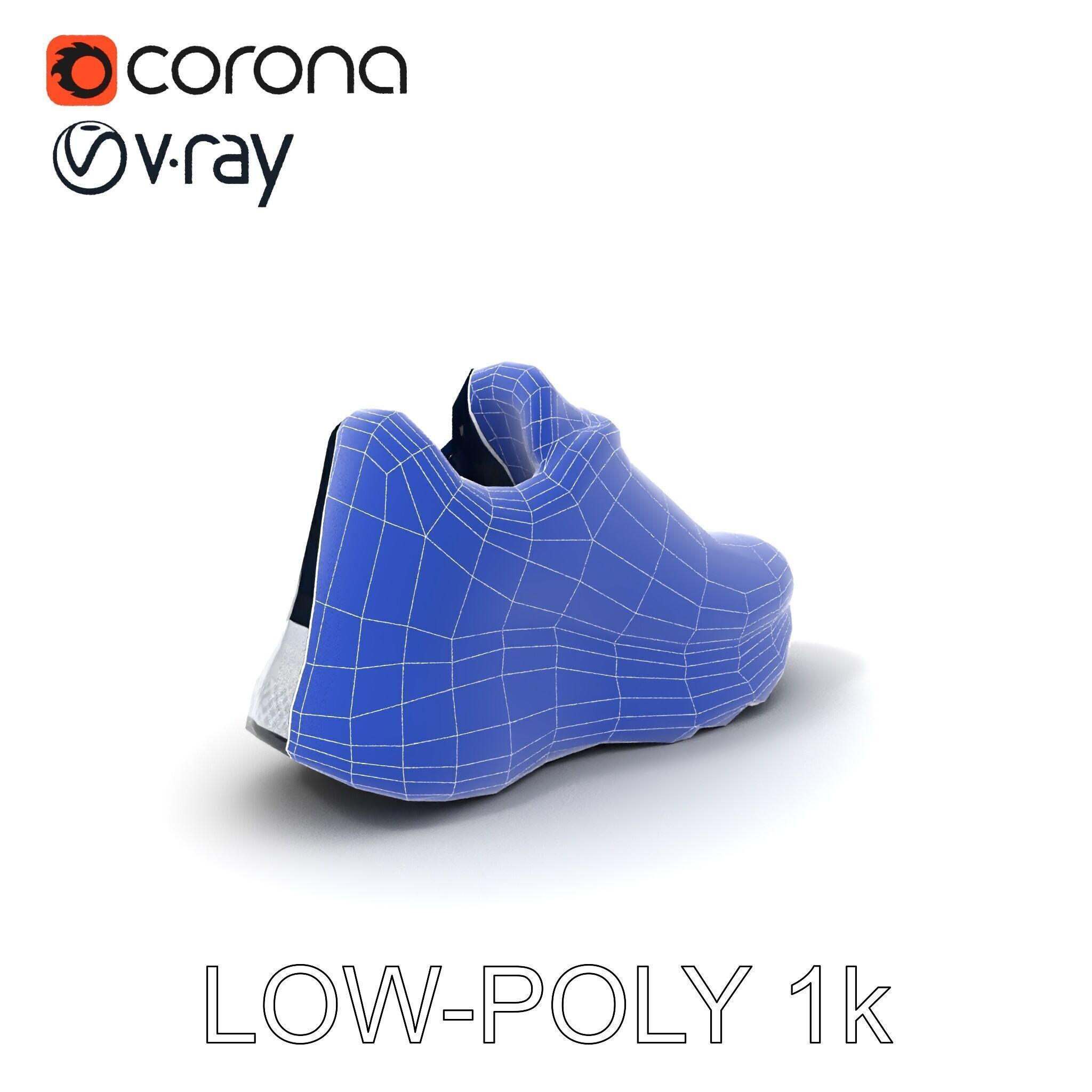 Stylish Running Shoe Model Pack with Detailed Textures Low-poly 3D model_7