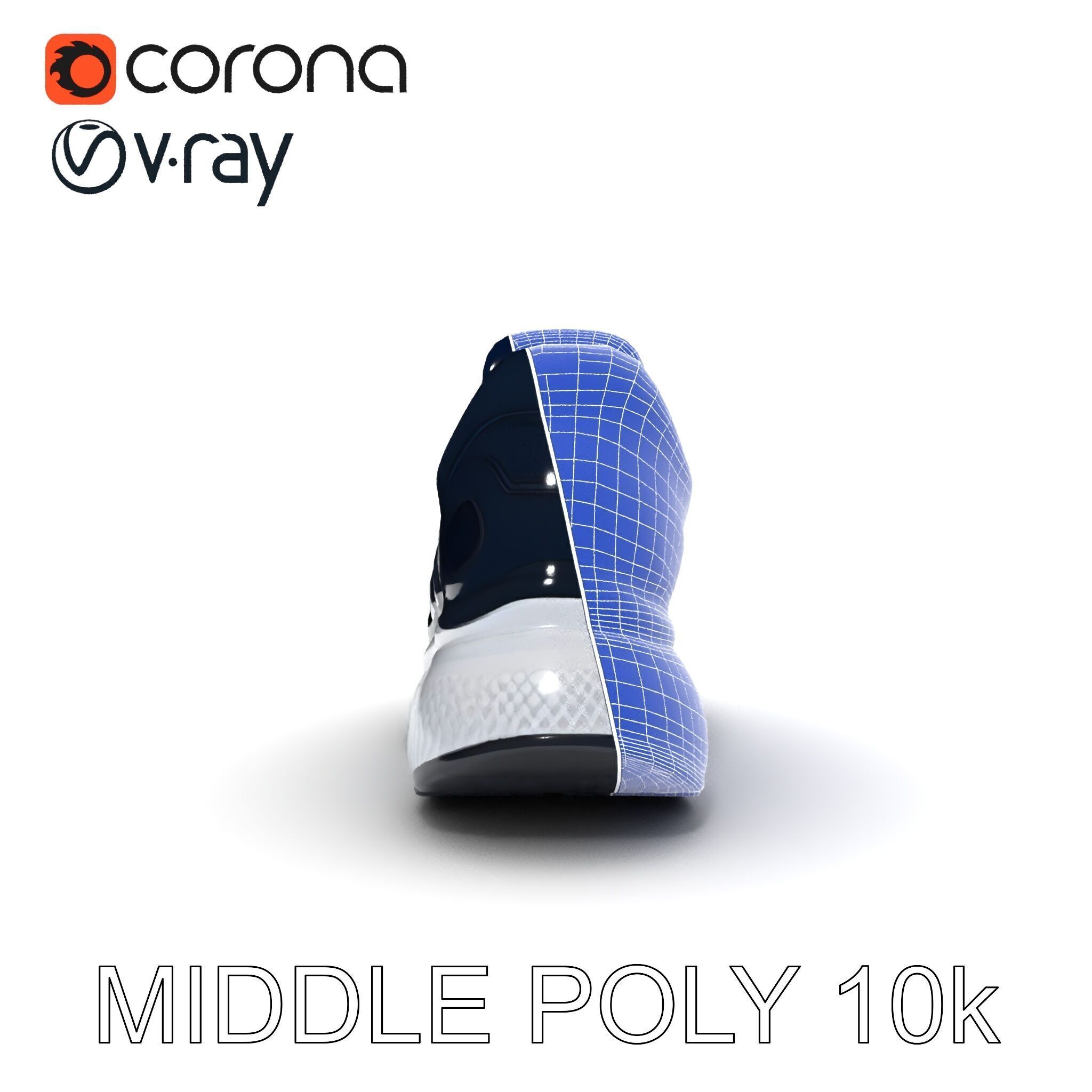 Stylish Running Shoe Model Pack with Detailed Textures Low-poly 3D model_27