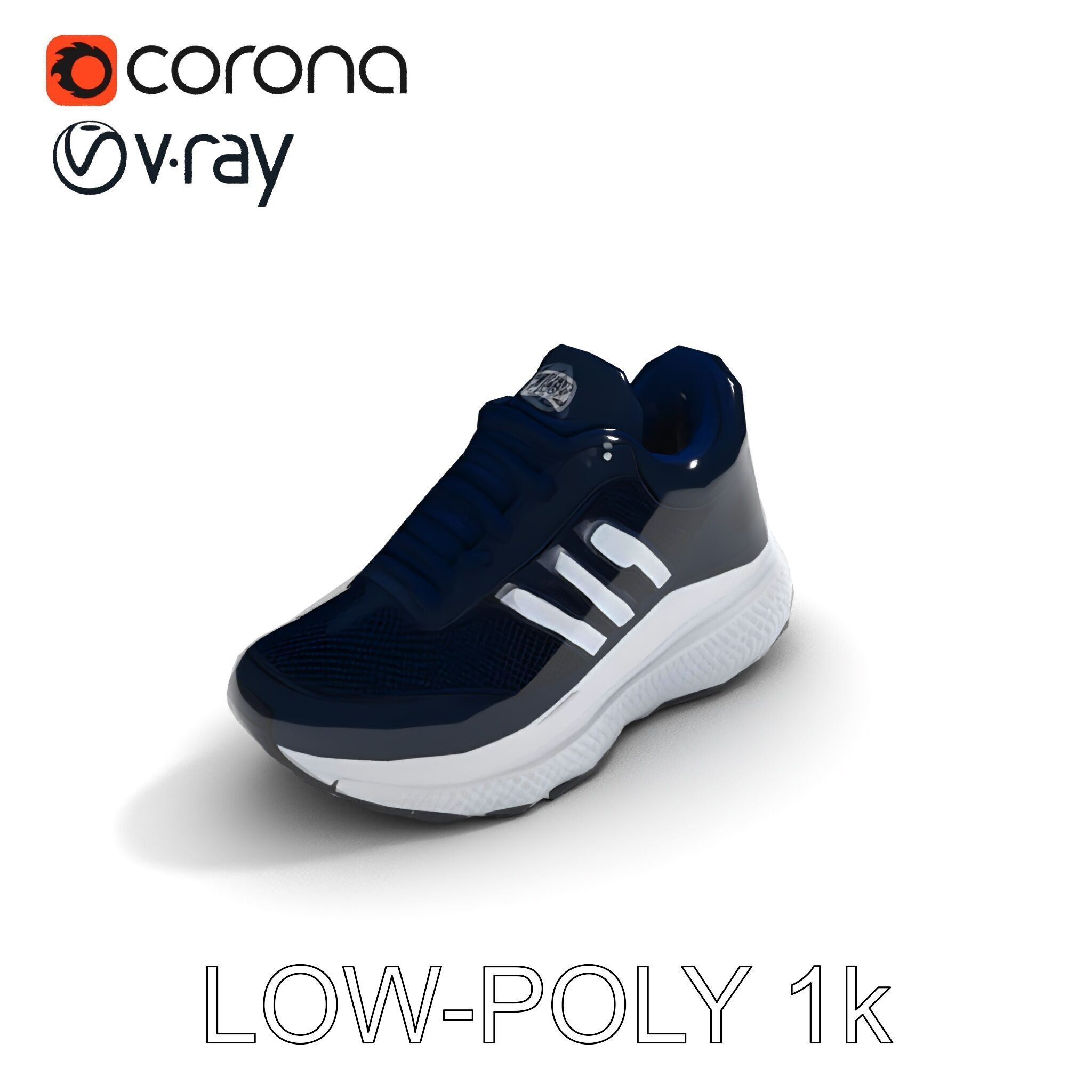 Stylish Running Shoe Model Pack with Detailed Textures Low-poly 3D model_31