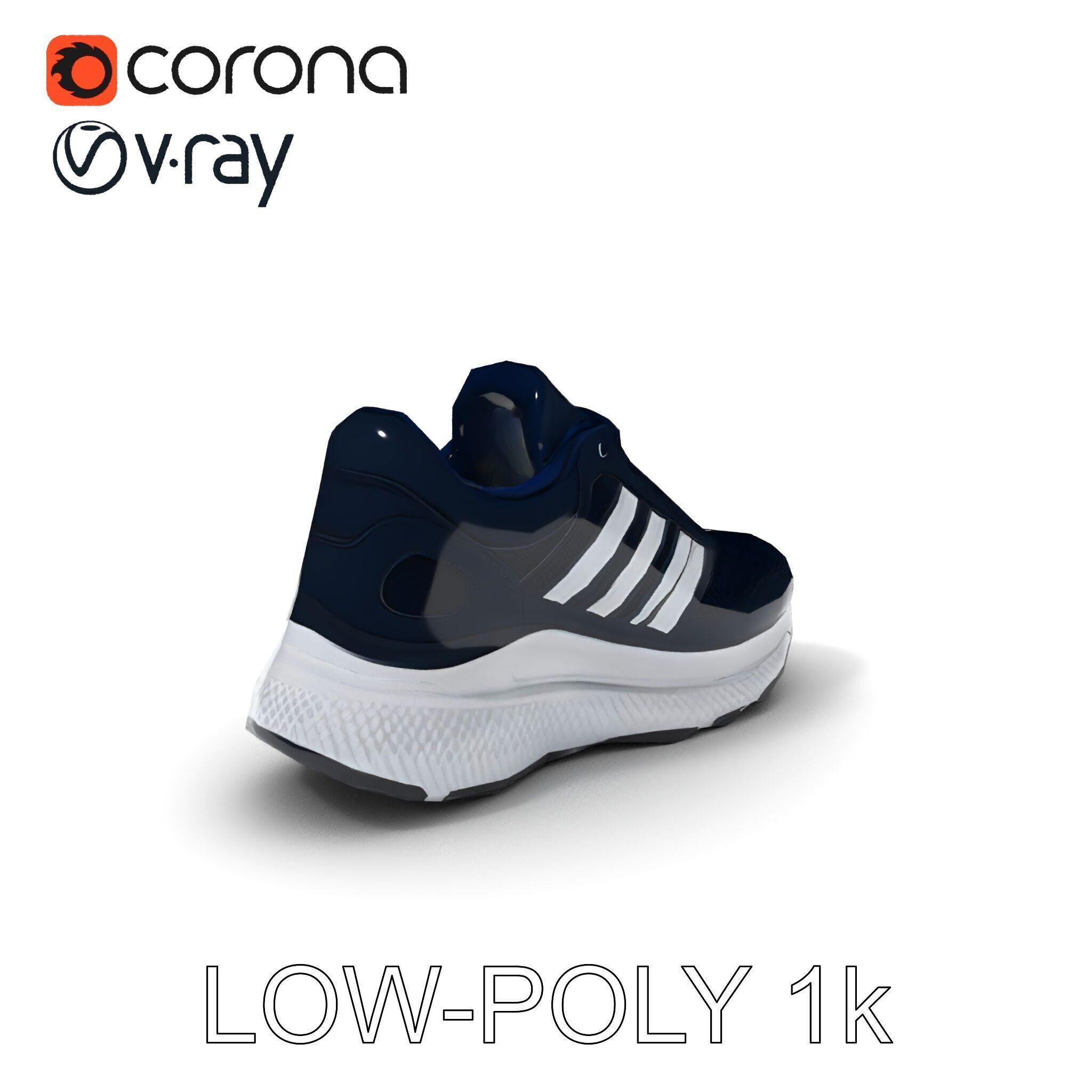 Stylish Running Shoe Model Pack with Detailed Textures Low-poly 3D model_33