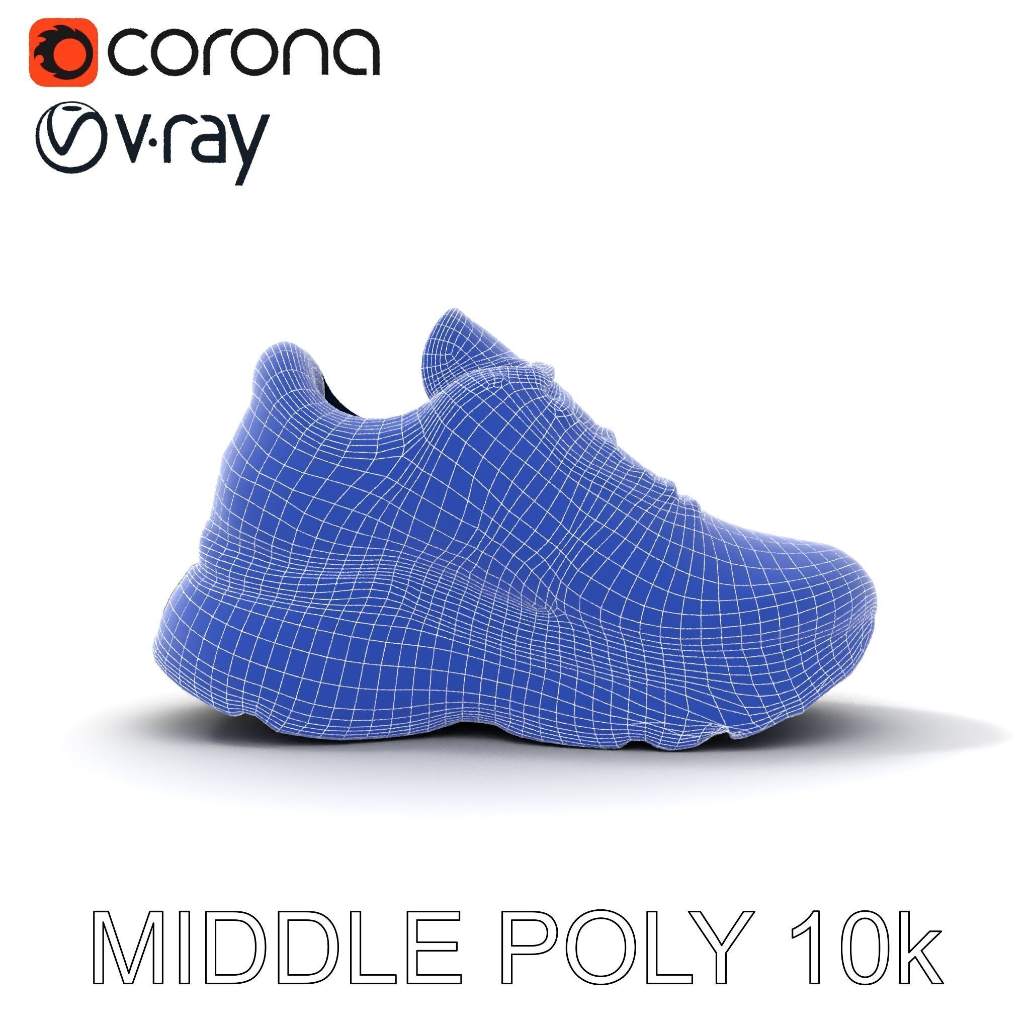Stylish Running Shoe Model Pack with Detailed Textures Low-poly 3D model_11