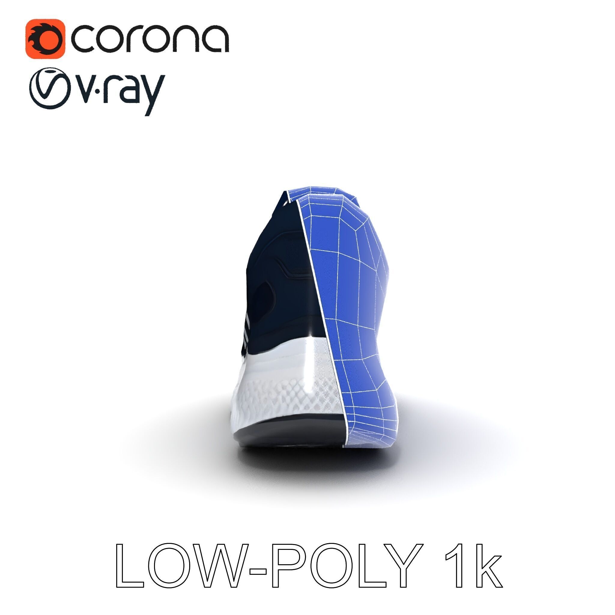 Stylish Running Shoe Model Pack with Detailed Textures Low-poly 3D model_10