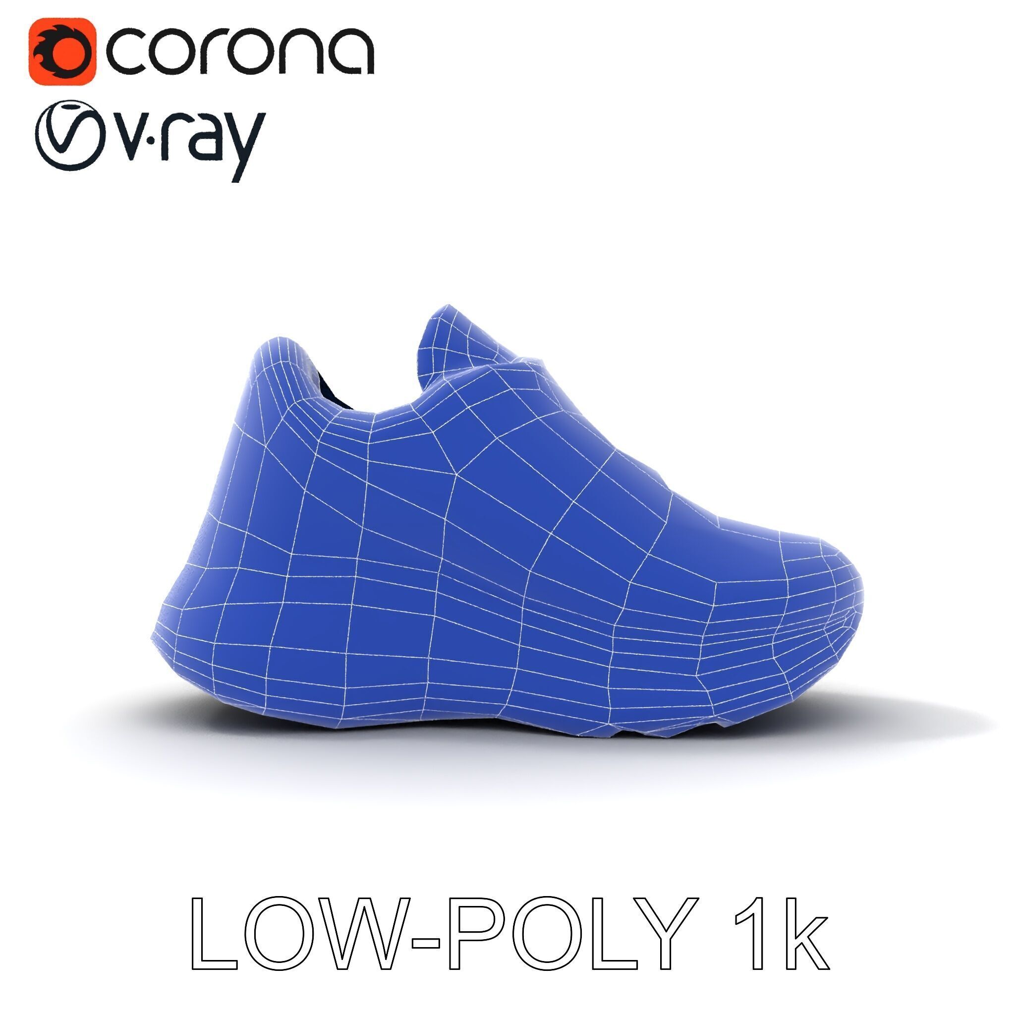 Stylish Running Shoe Model Pack with Detailed Textures Low-poly 3D model_12