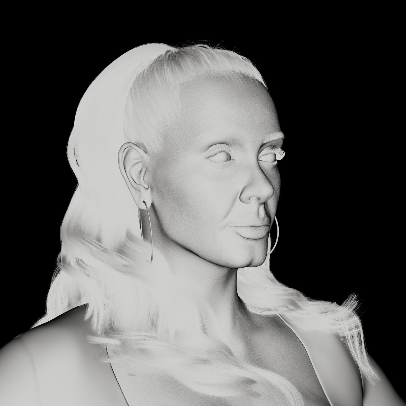  Realistic 3D model of Adele 3D model_6