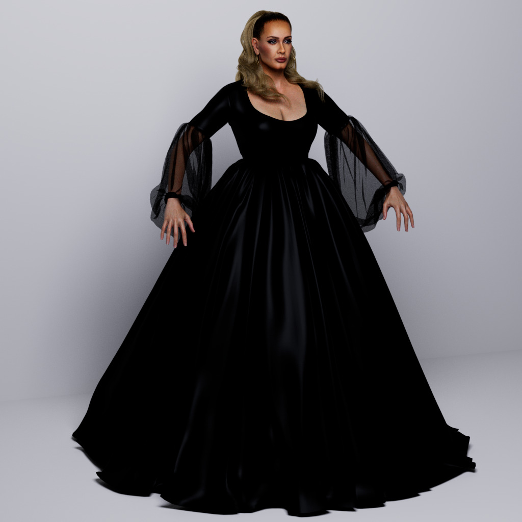  Realistic 3D model of Adele 3D model_1