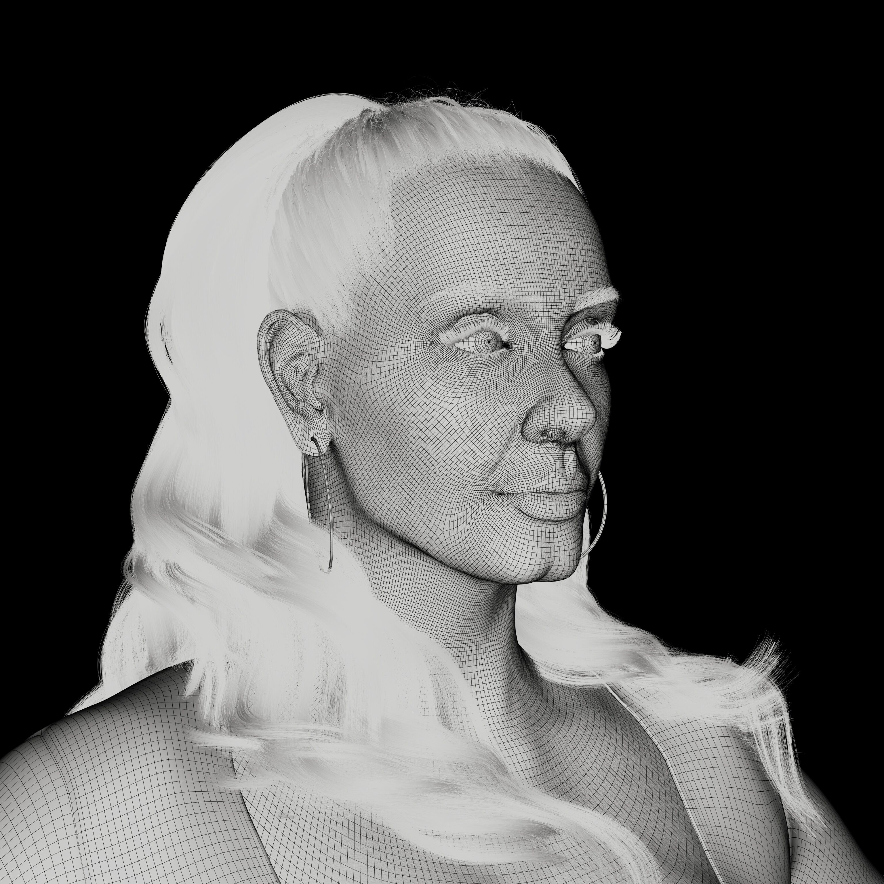  Realistic 3D model of Adele 3D model_7