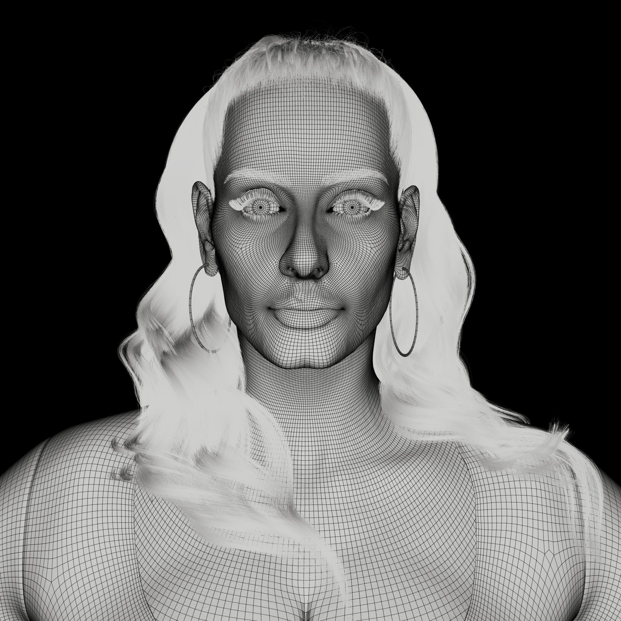  Realistic 3D model of Adele 3D model_8