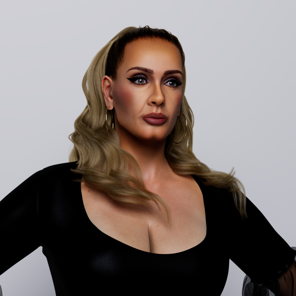 Realistic 3D model of Adele 3D model_4