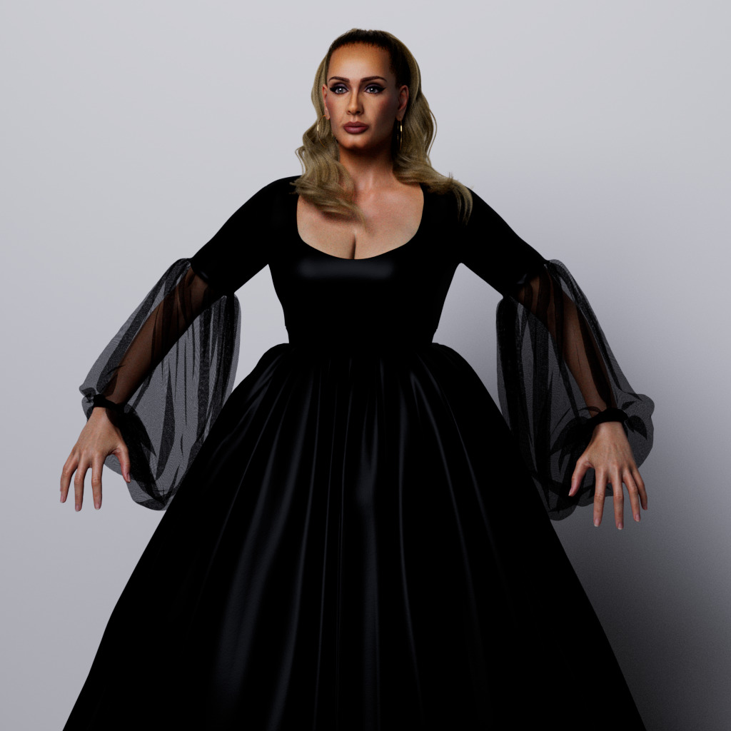  Realistic 3D model of Adele 3D model_3