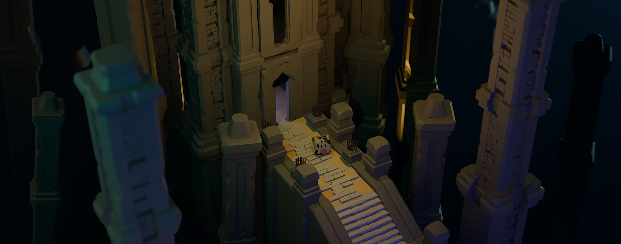 Small cow in Ruins  3D print model_1