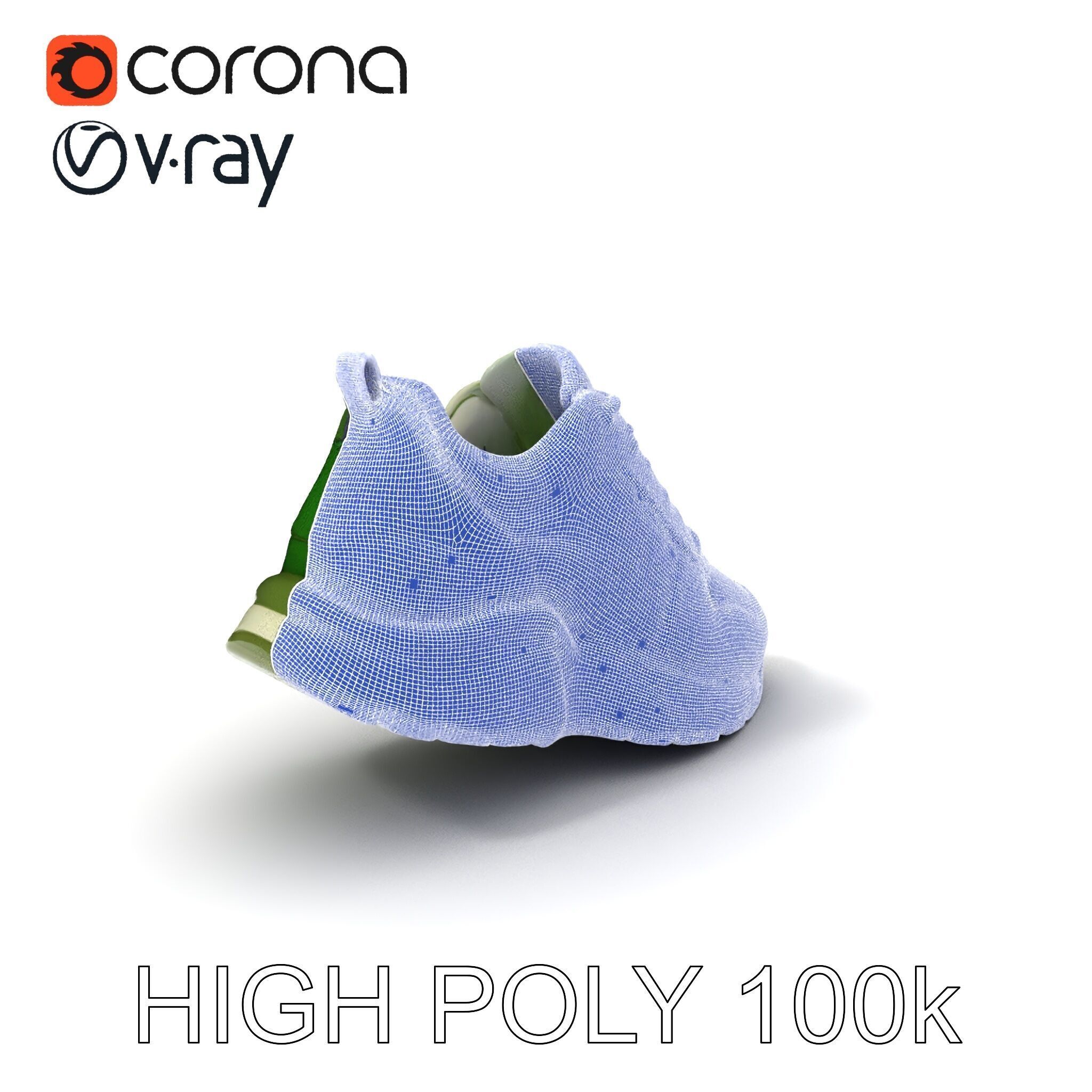 Camouflage Sneaker Model Pack Low-poly 3D model_4