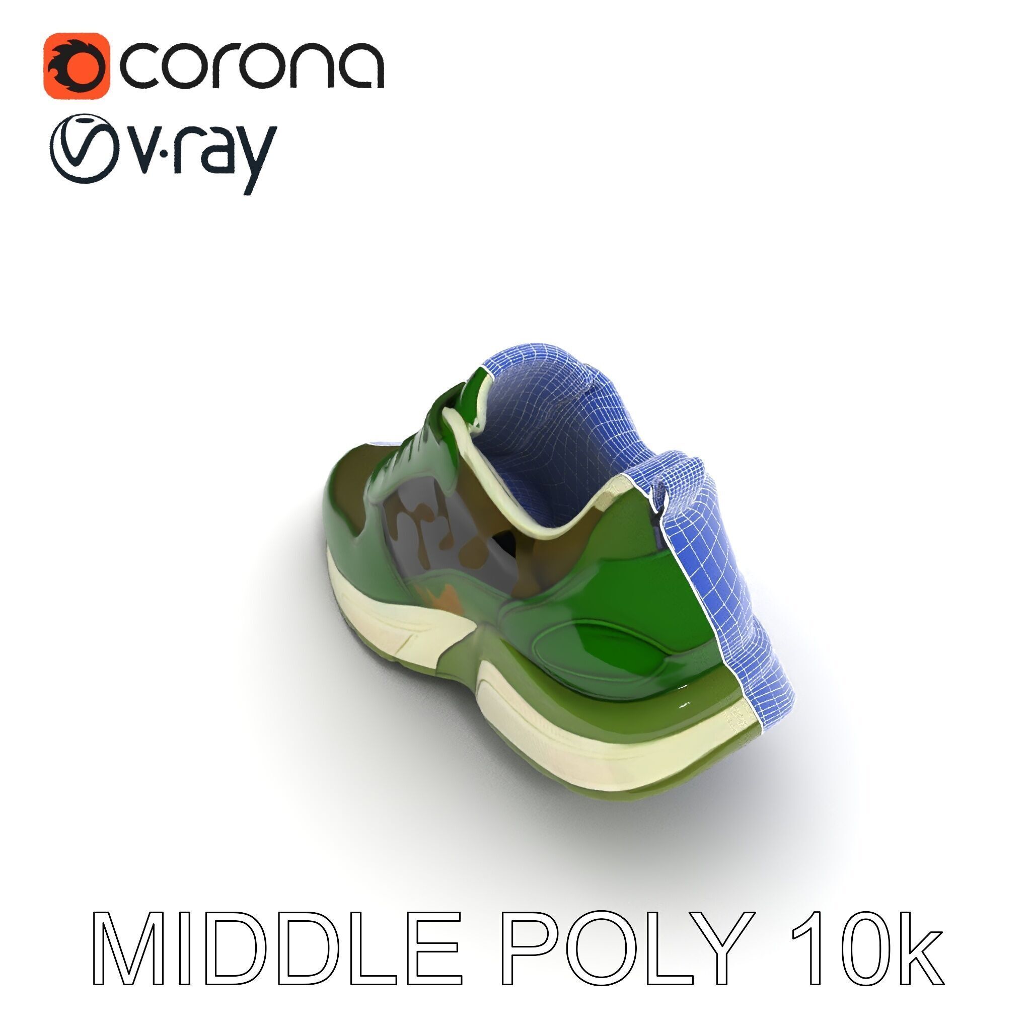 Camouflage Sneaker Model Pack Low-poly 3D model_19