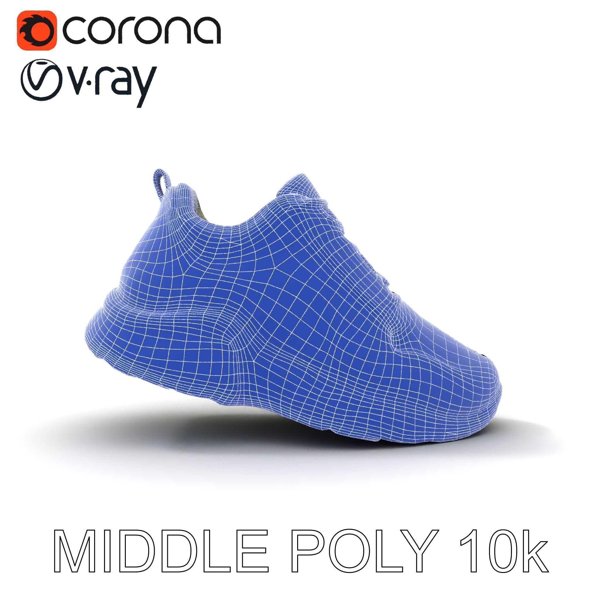 Camouflage Sneaker Model Pack Low-poly 3D model_21