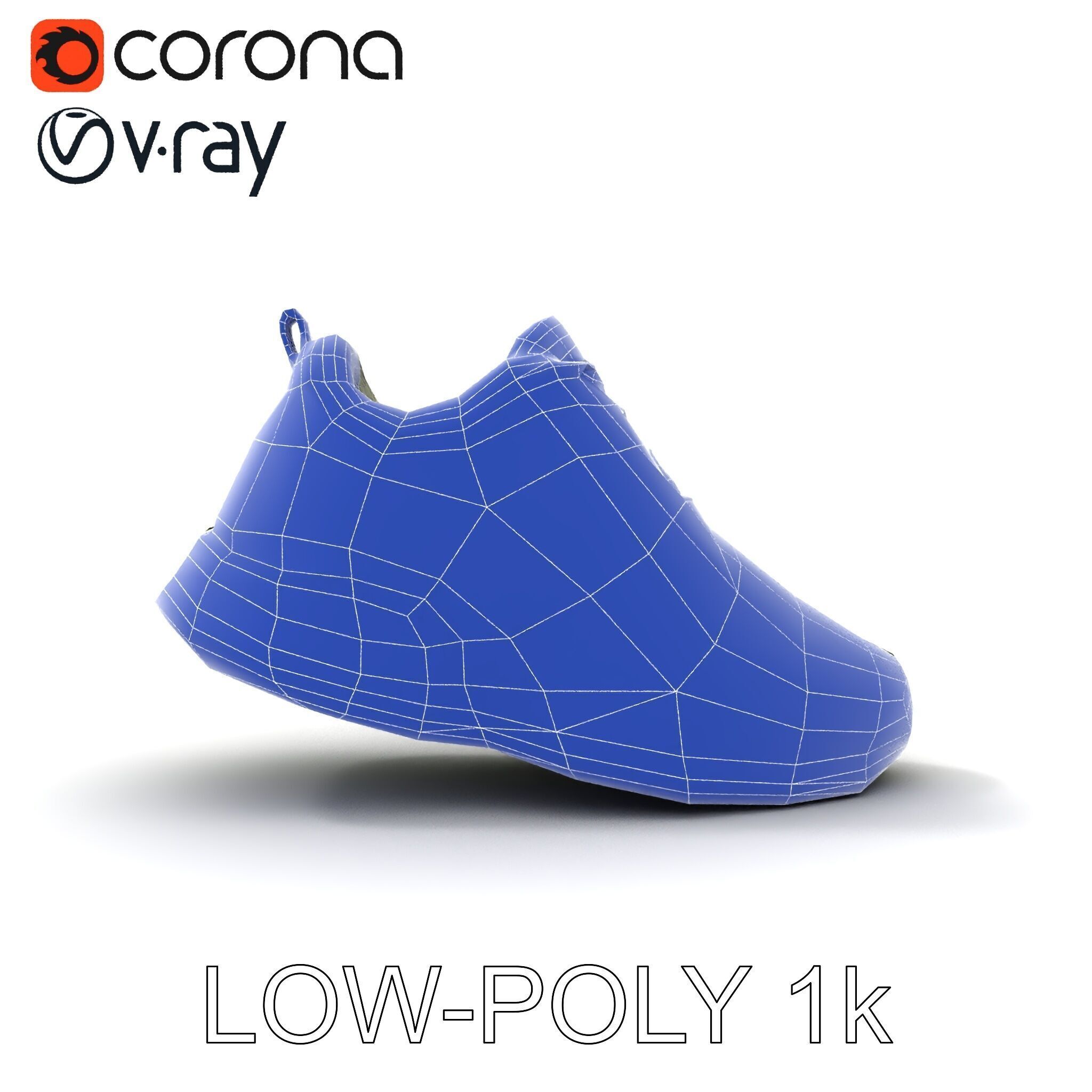 Camouflage Sneaker Model Pack Low-poly 3D model_33