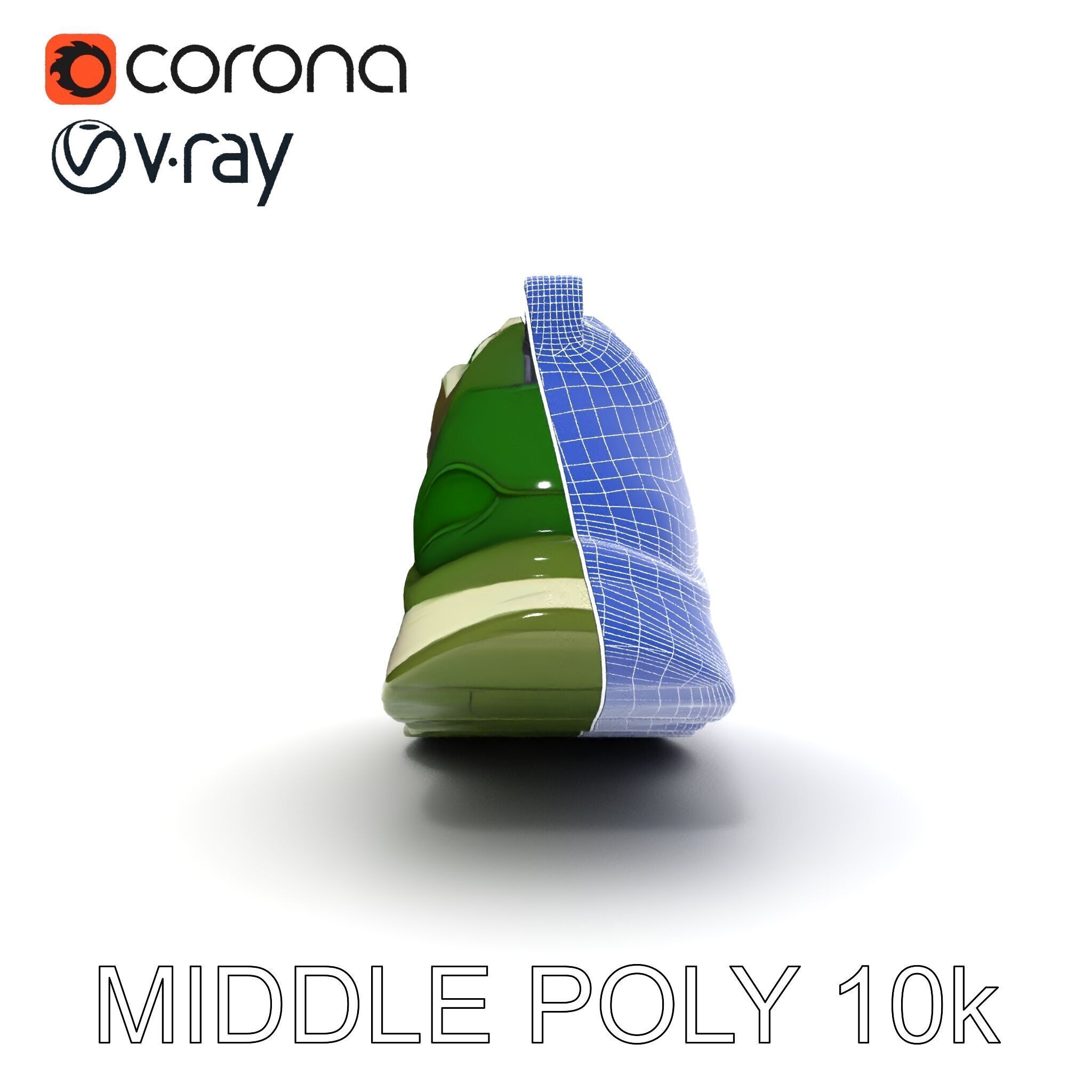 Camouflage Sneaker Model Pack Low-poly 3D model_16