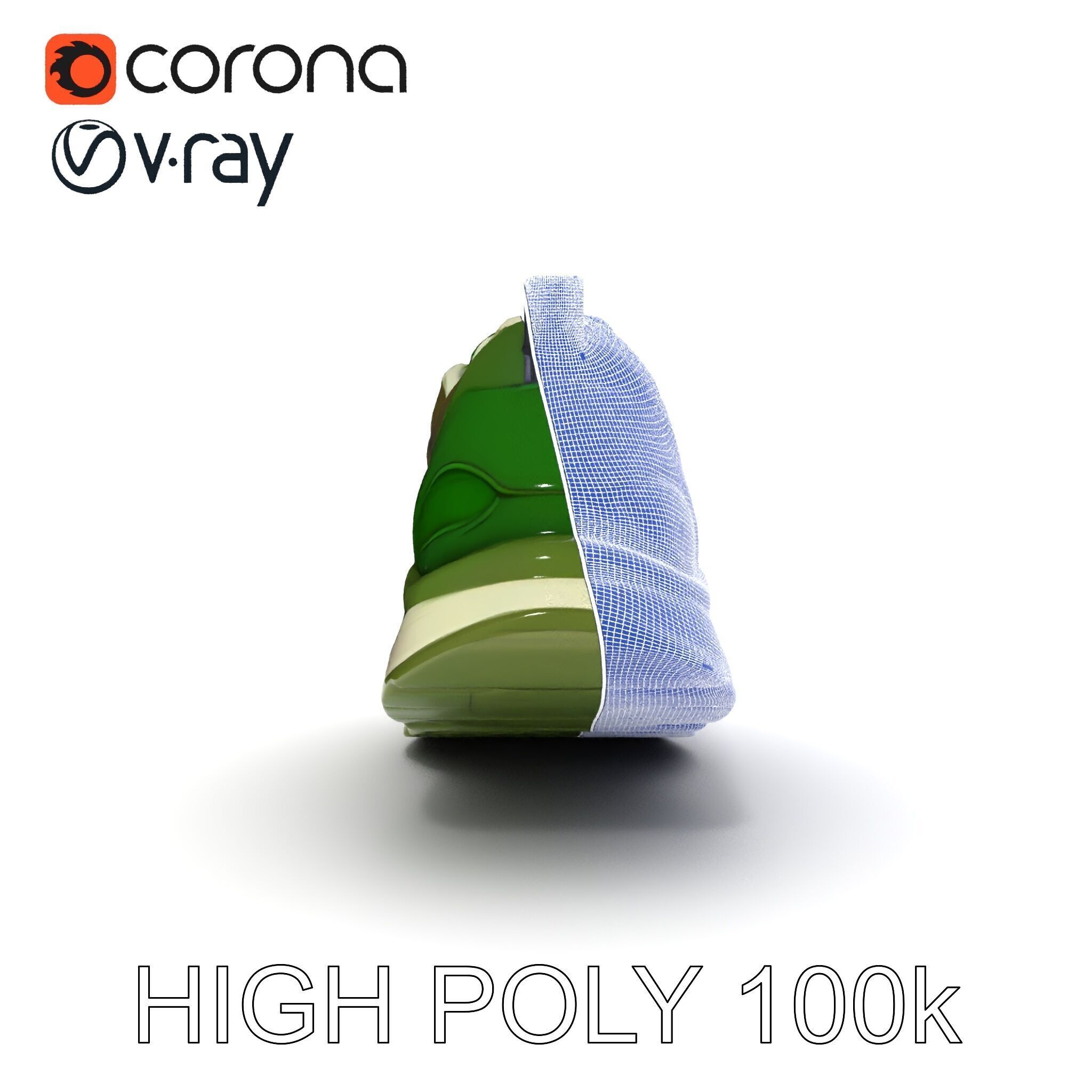 Camouflage Sneaker Model Pack Low-poly 3D model_18