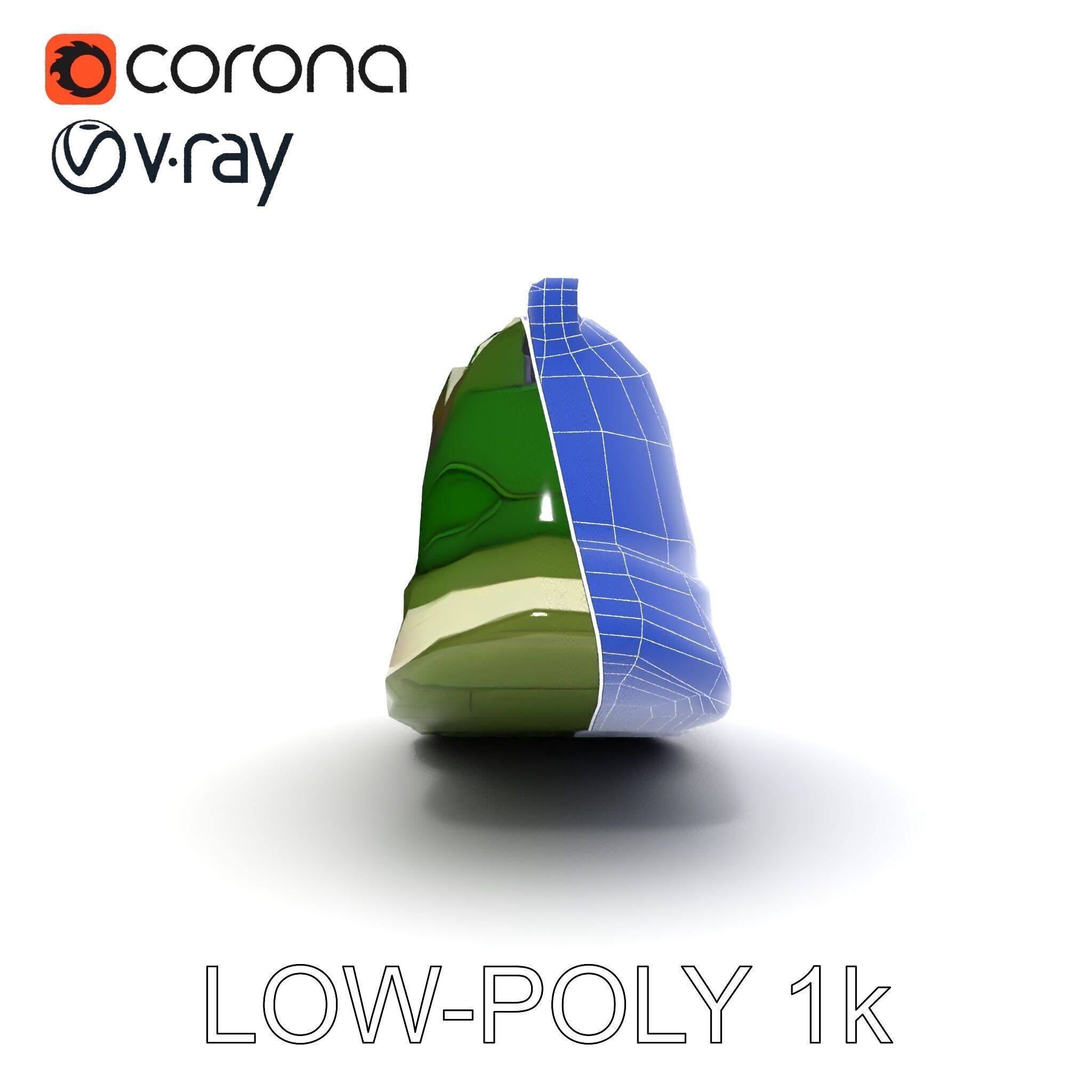 Camouflage Sneaker Model Pack Low-poly 3D model_20