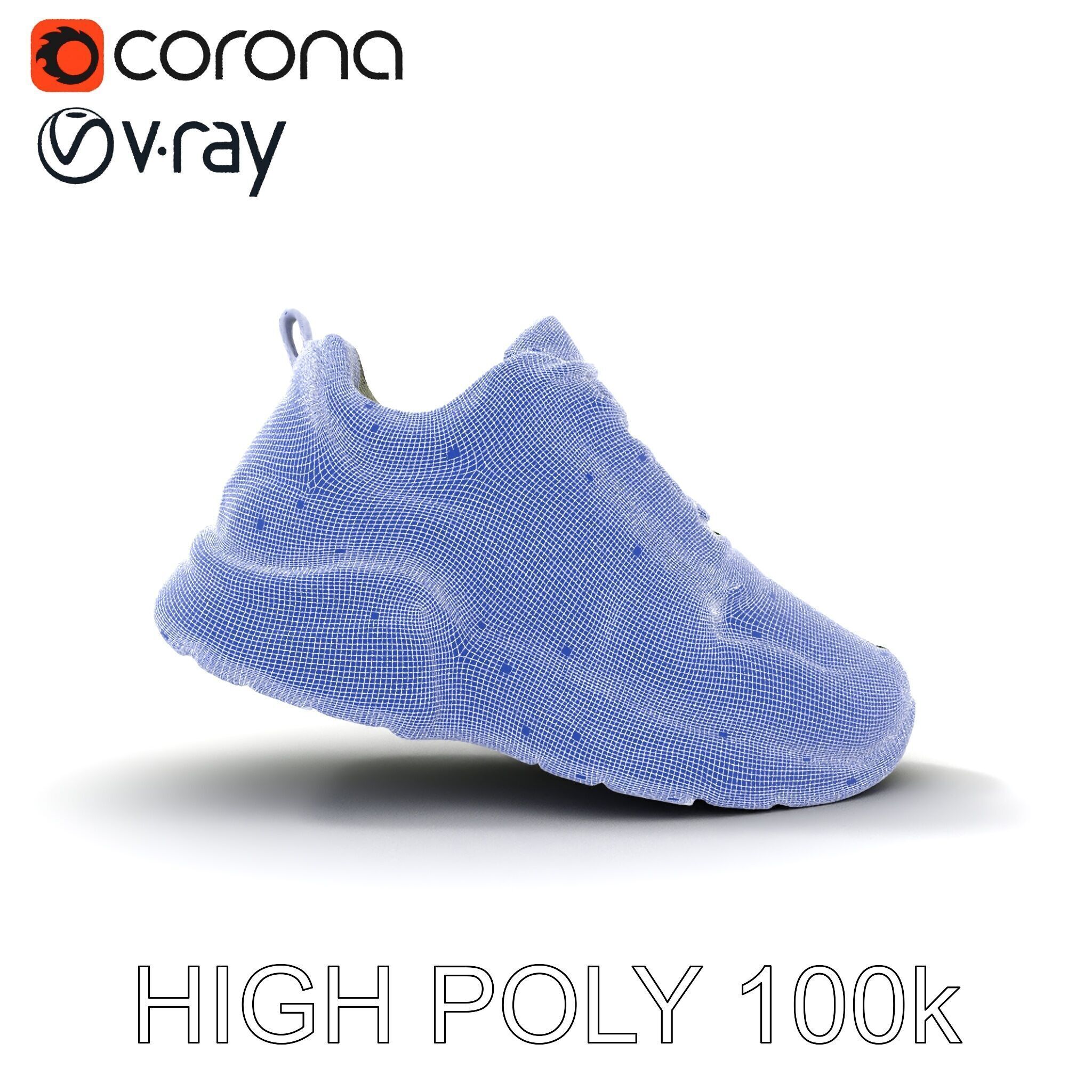 Camouflage Sneaker Model Pack Low-poly 3D model_15