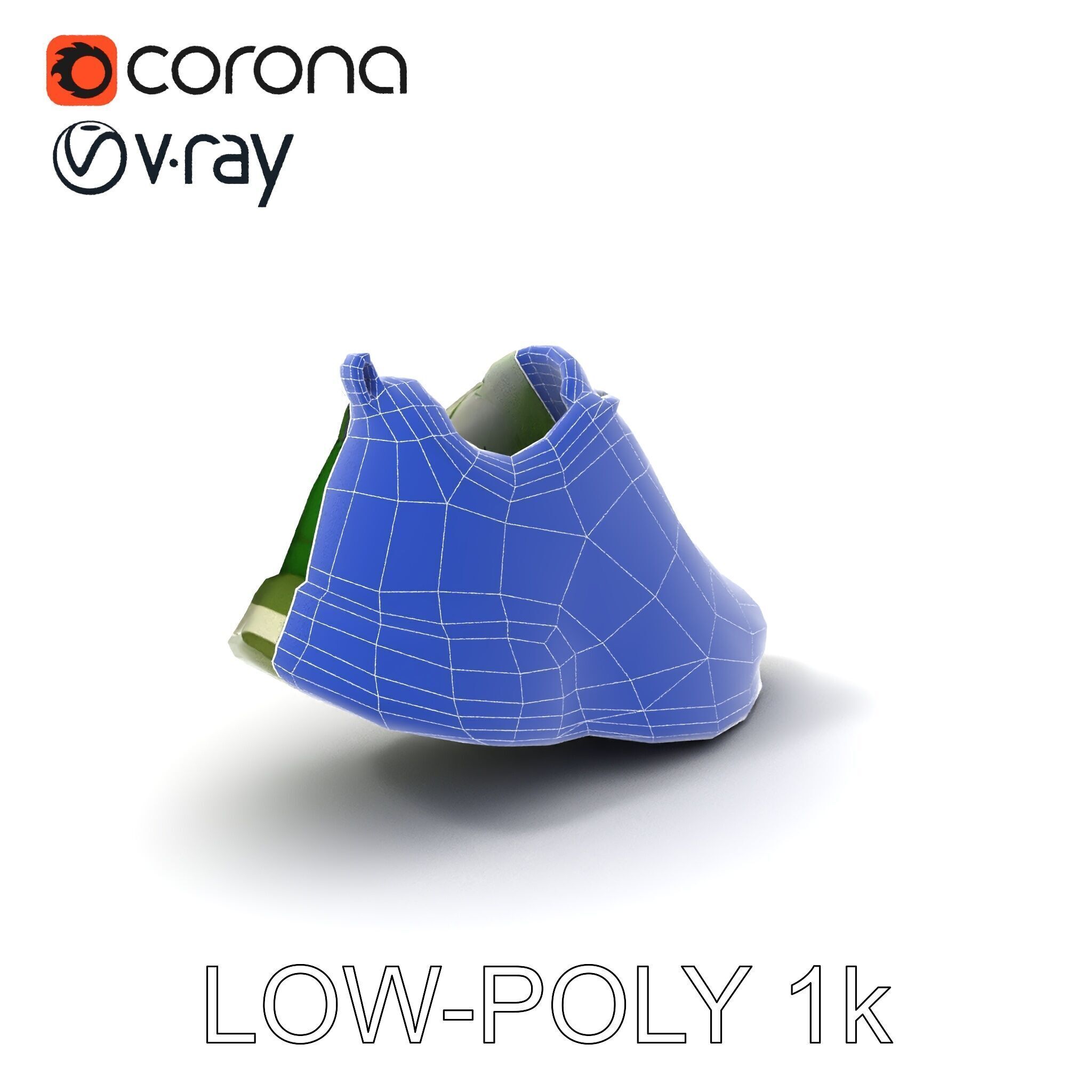 Camouflage Sneaker Model Pack Low-poly 3D model_22