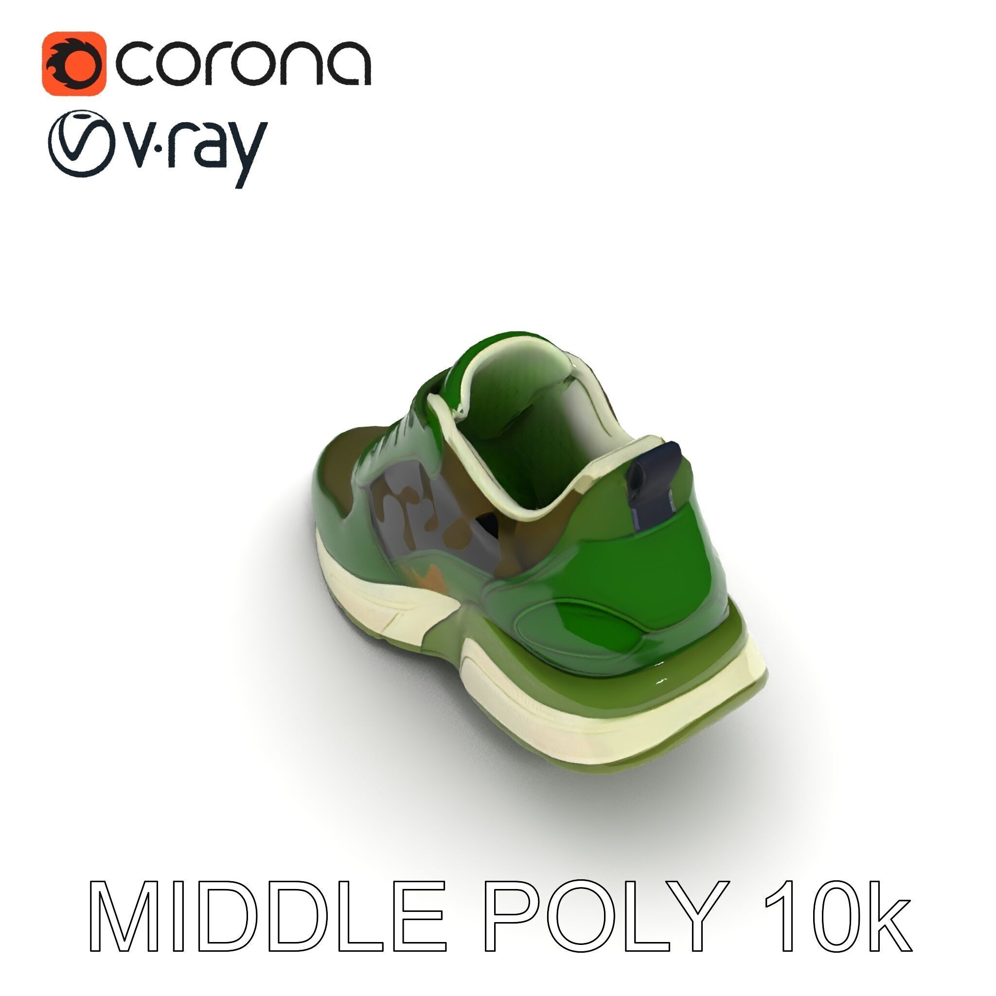 Camouflage Sneaker Model Pack Low-poly 3D model_32