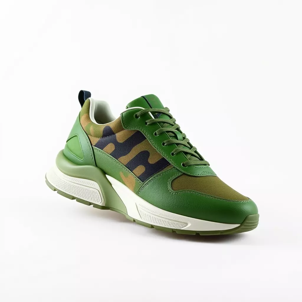 Camouflage Sneaker Model Pack Low-poly 3D model_0